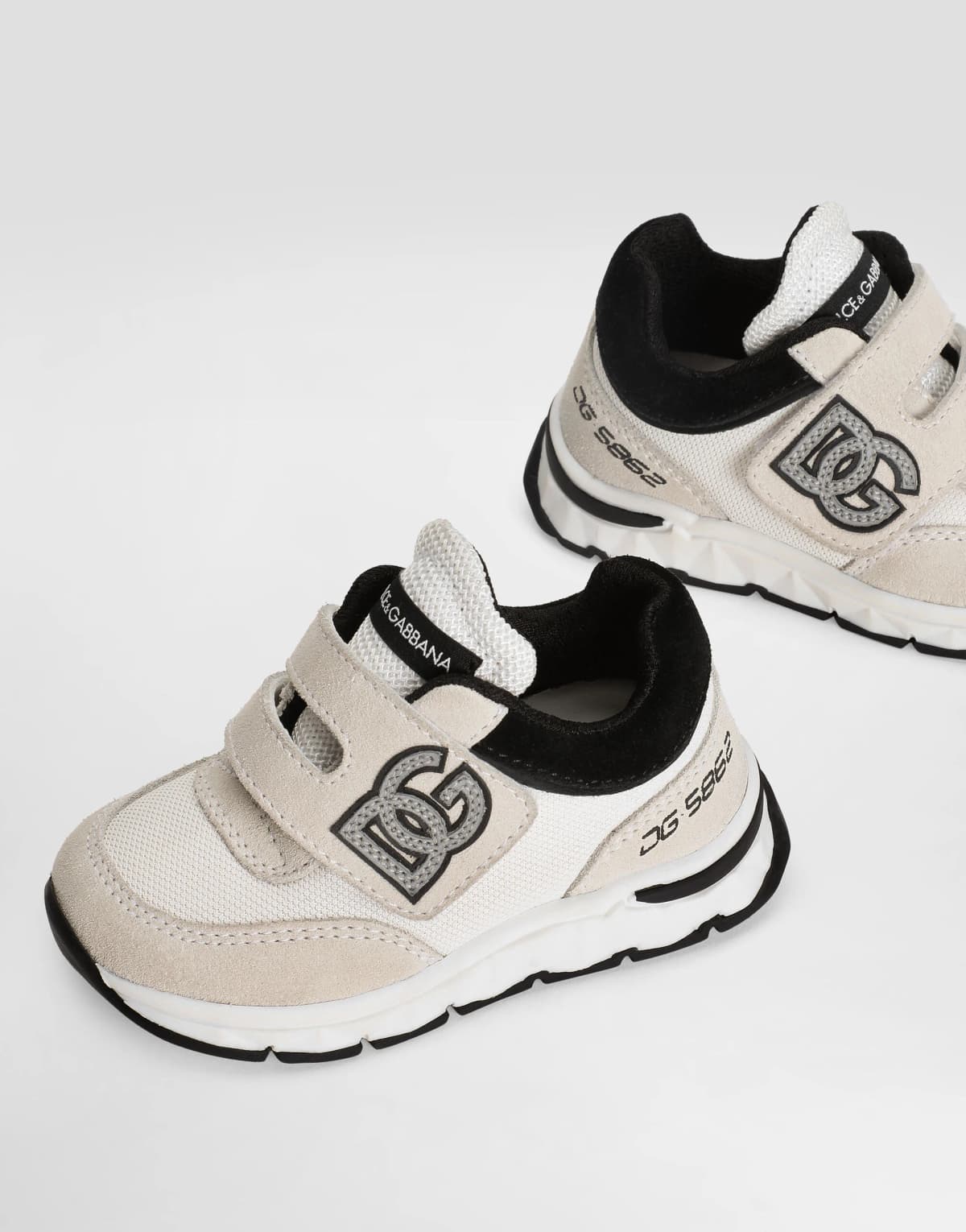 Sneakersy Dolce & Gabbana Kids First Steps z materiałów łączonych - 4