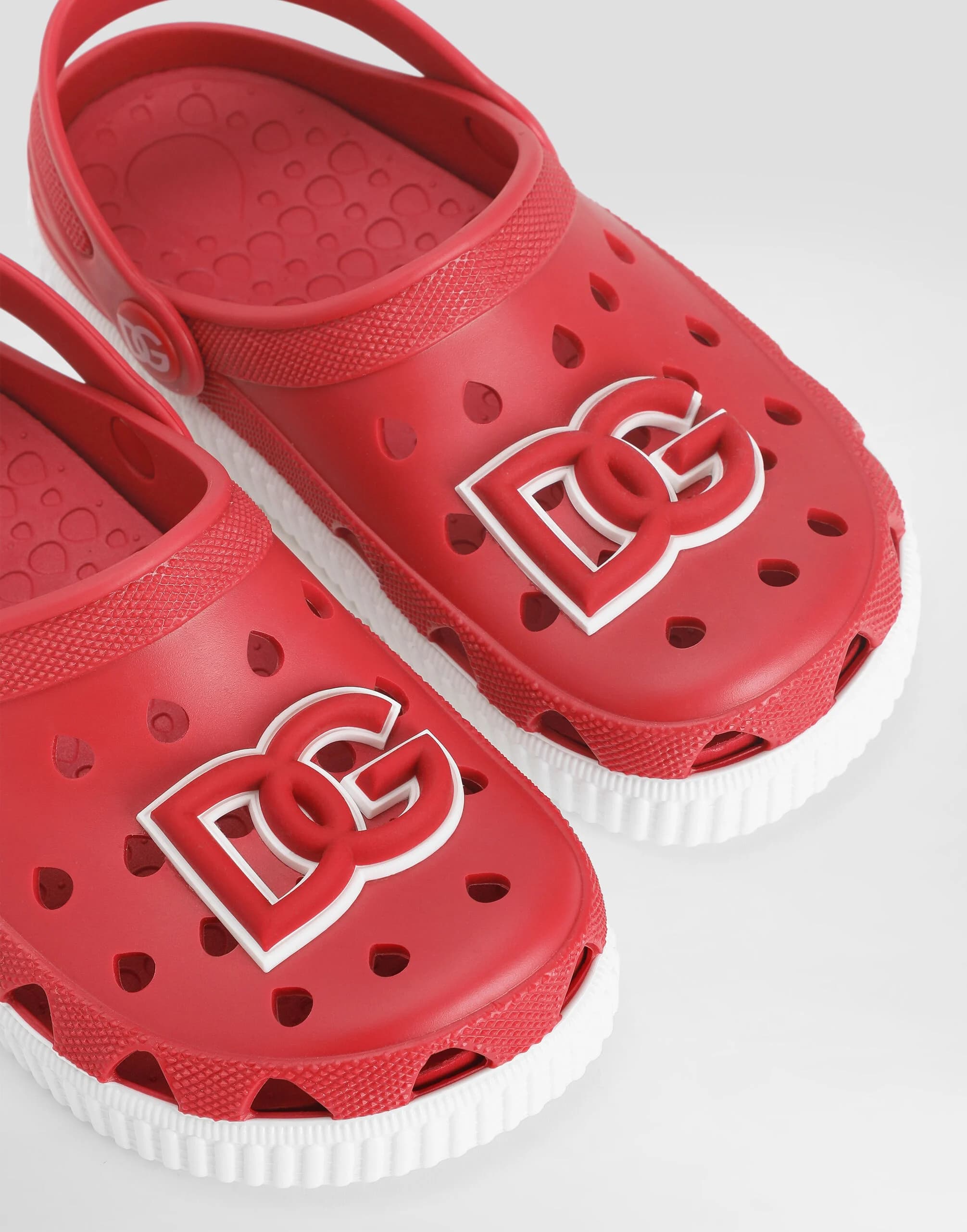 Dolce & Gabbana Kids Perforowane gumowe chodaki z logo DG - 2