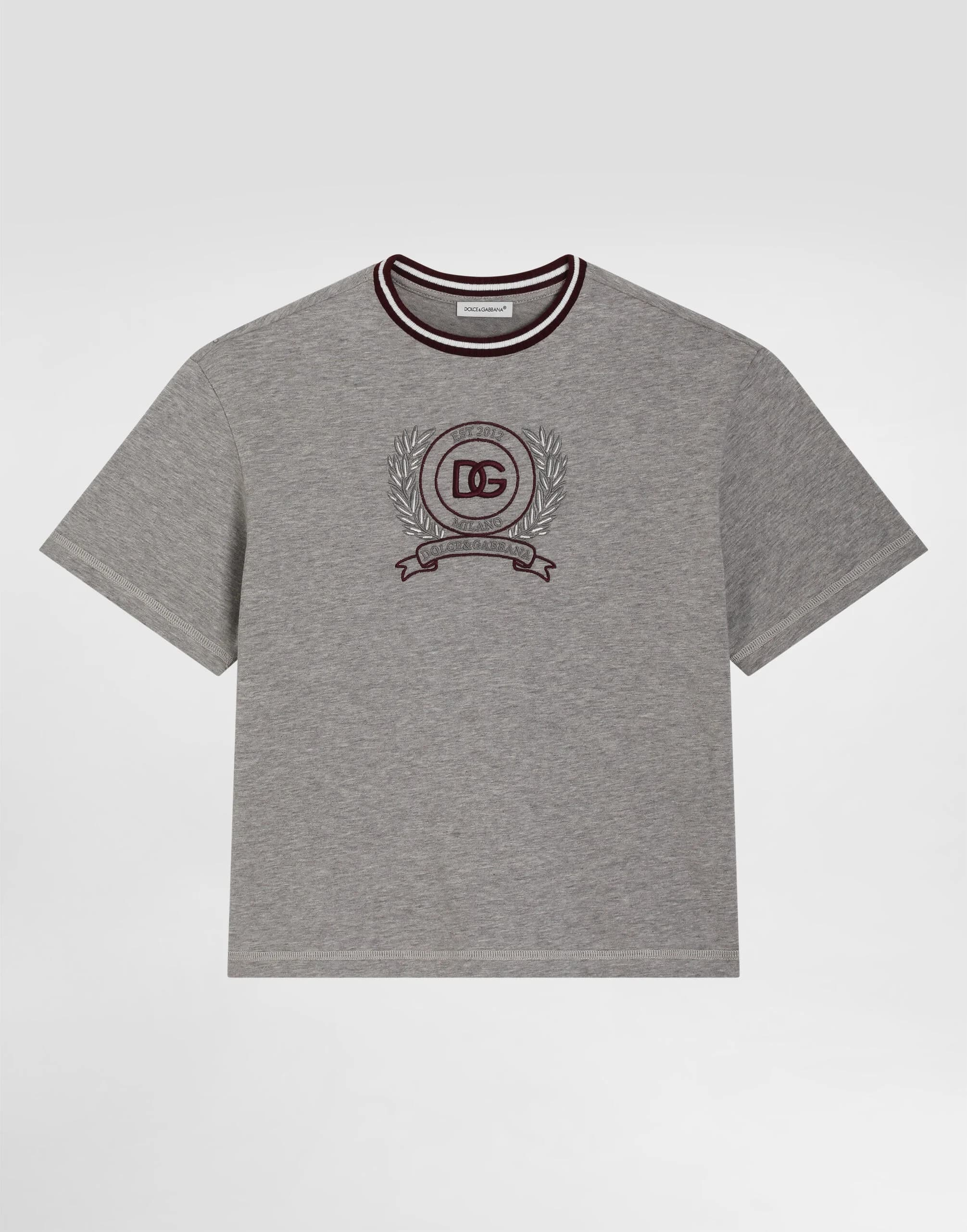 Dolce & Gabbana Kids Cotton T-Shirt with DG Logo - 1