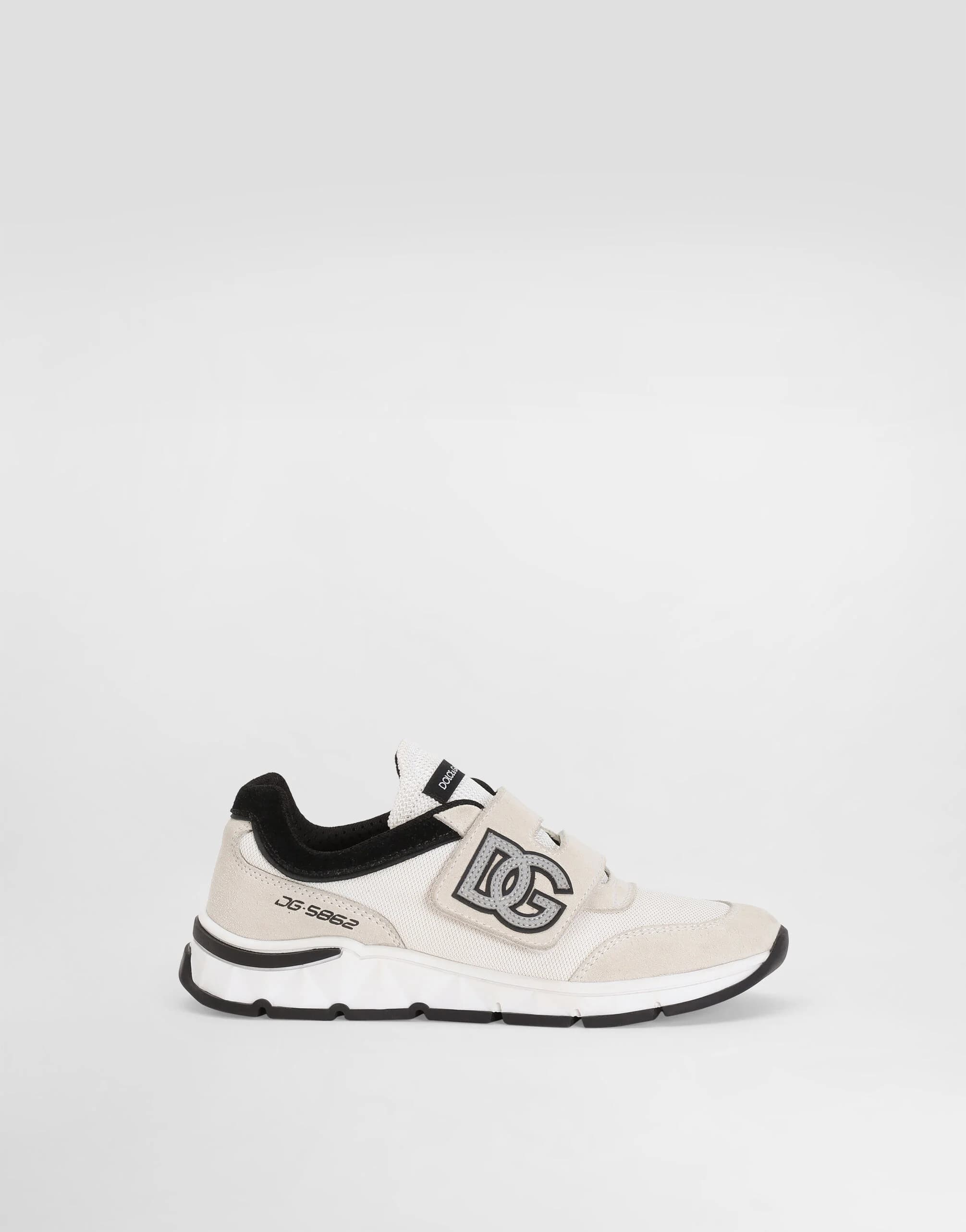 Dolce & Gabbana Kids Mixed-Material DG Sneakers - 1