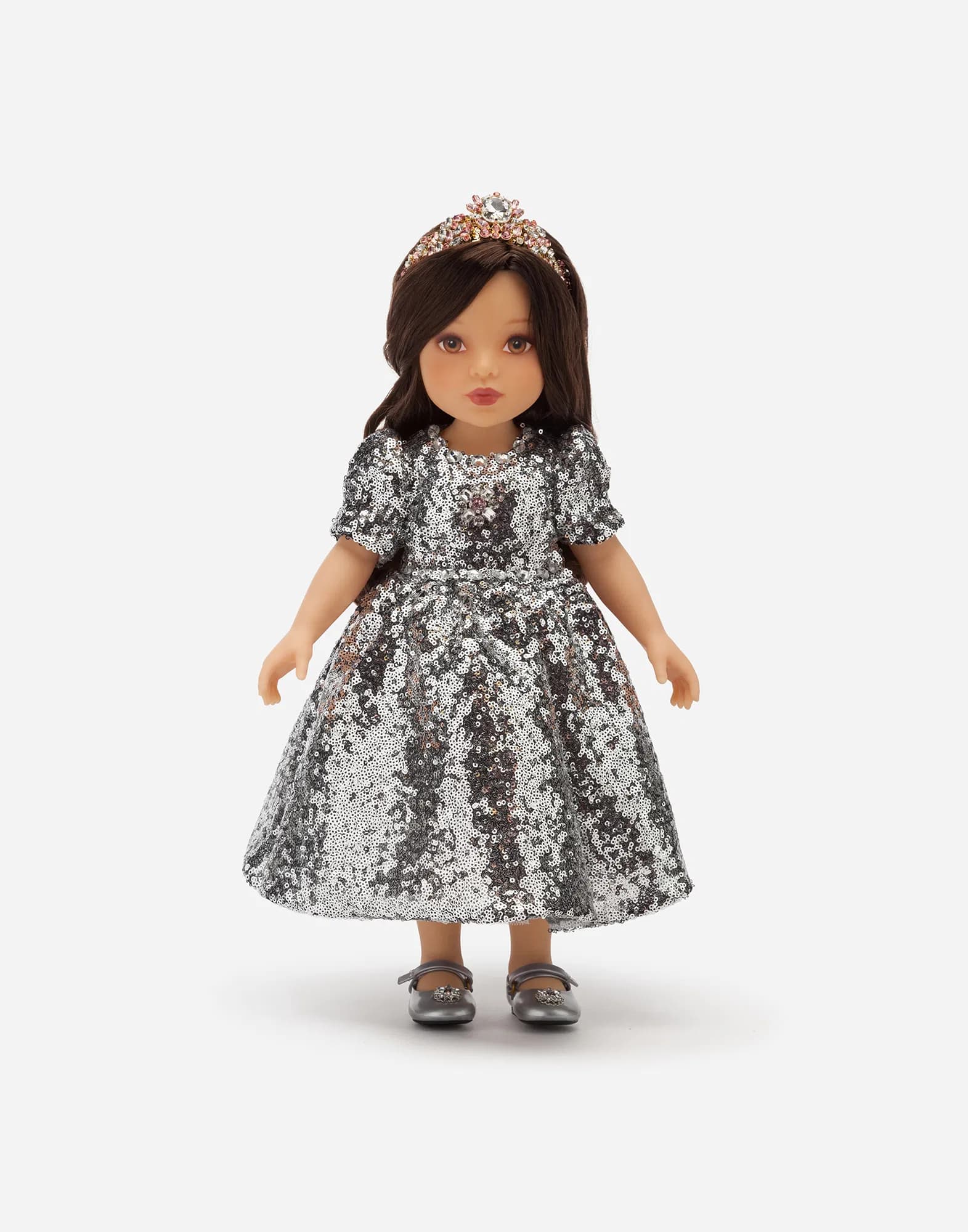 Лялька Dolce&Gabbana Kids у сукні з паєтками - 1