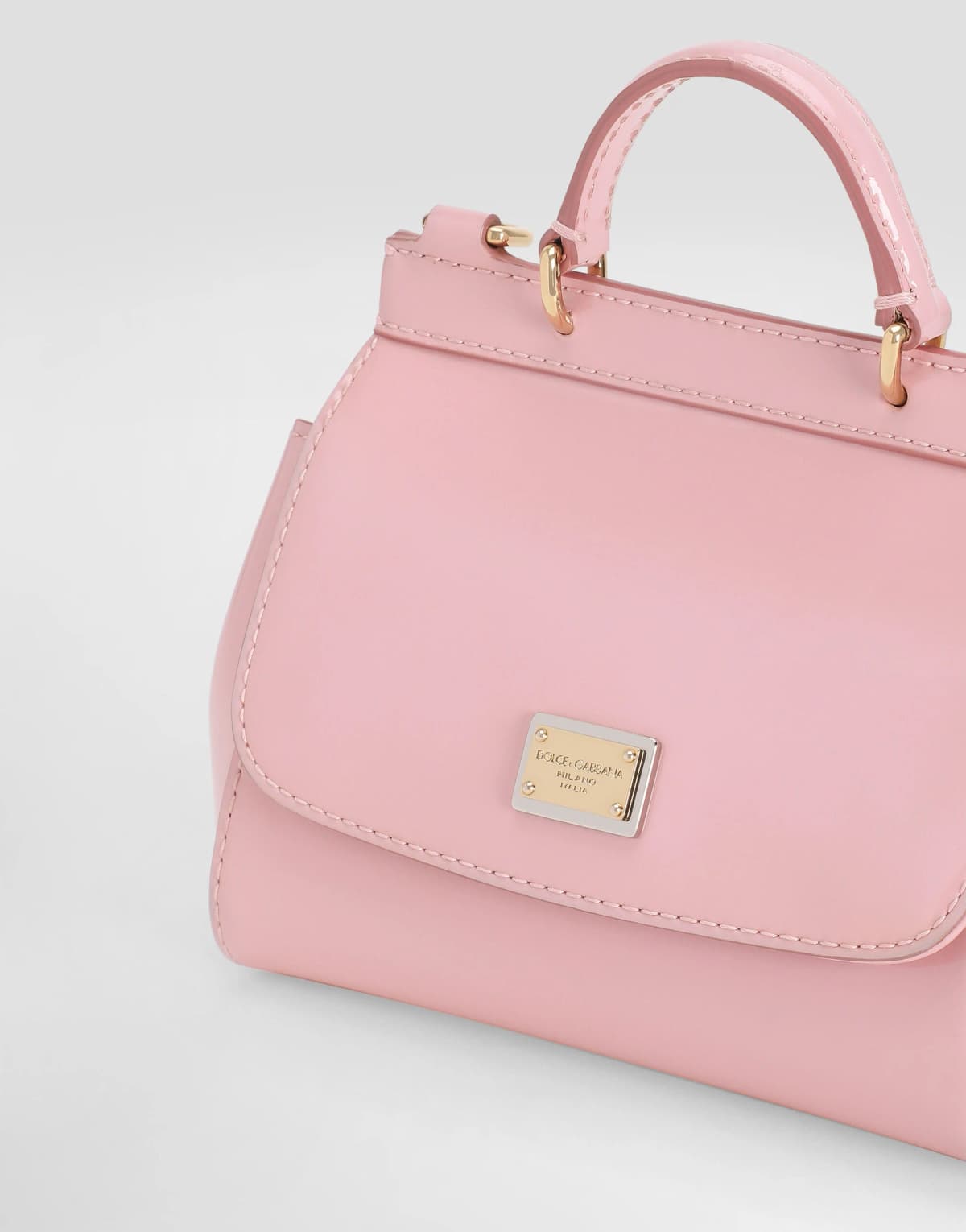 Dolce & Gabbana Kids Patent leather mini Sicily bag in pink - 4