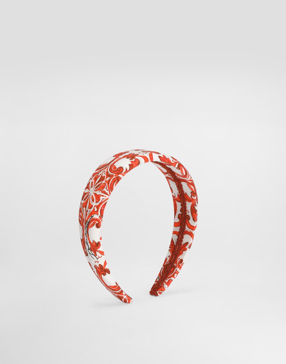 Dolce & Gabbana Kids Girls Majolica-Print Poplin Headband
