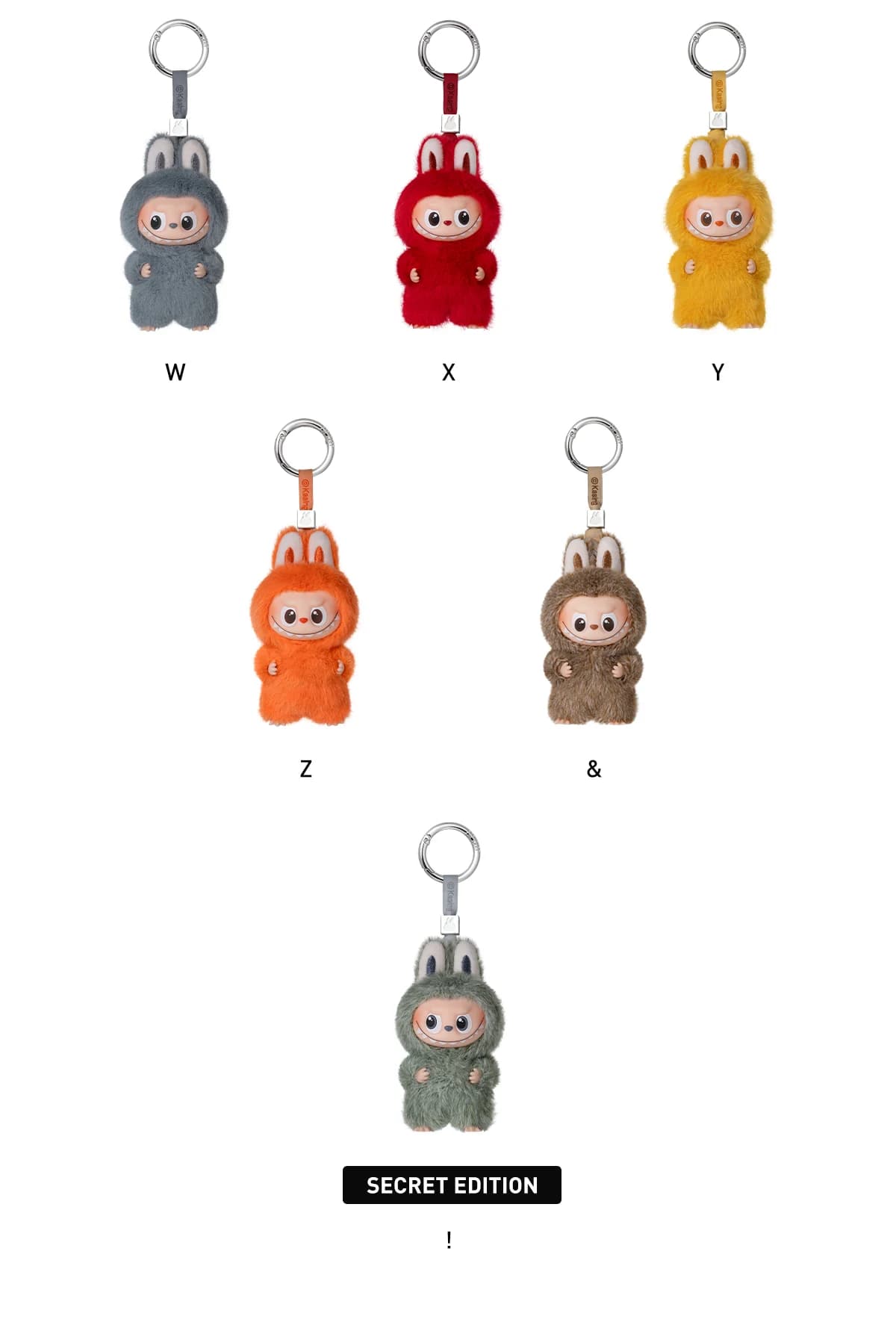 Плюшевий брелок-сюрприз POP MART The Monsters Pin for Love Series Vinyl Plush Pendant – Серія Лабубу Алфавіт N-Z - 4