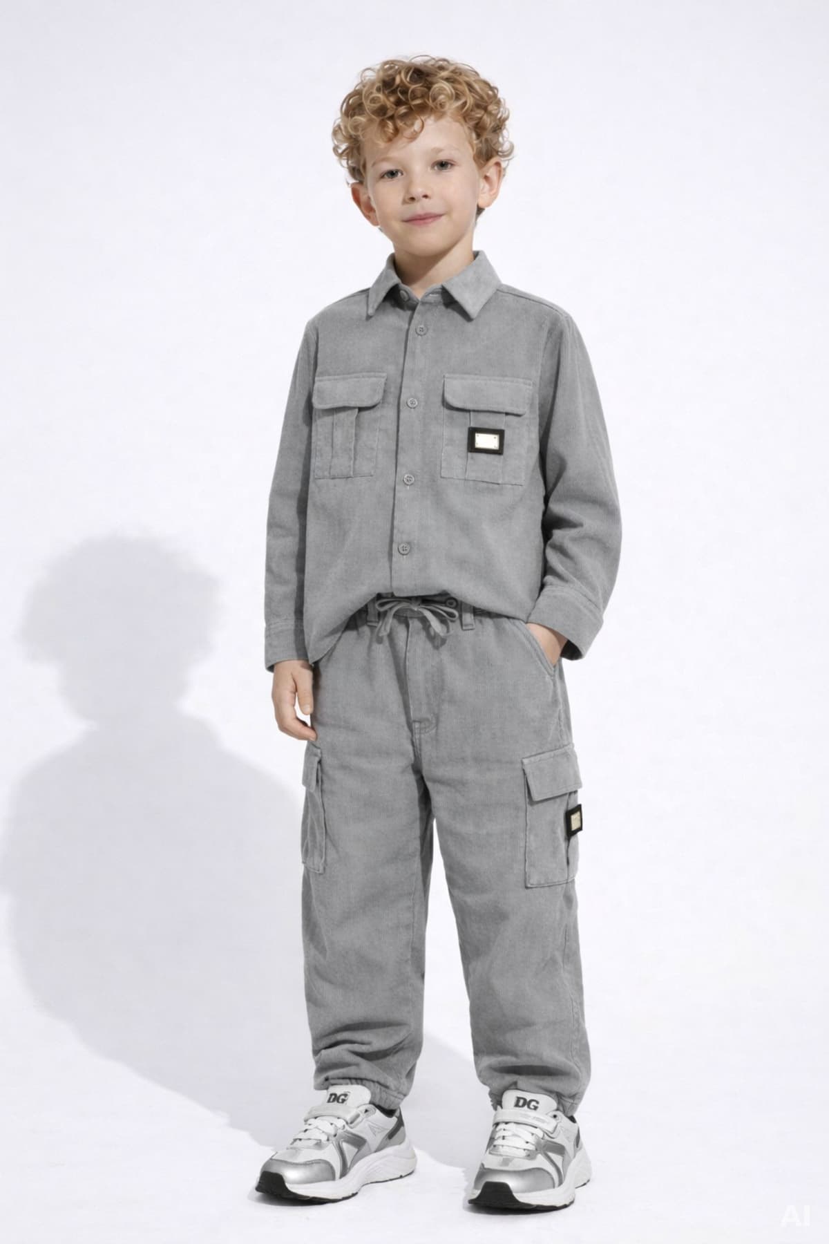 Вельветова сорочка Dolce & Gabbana Kids - 7