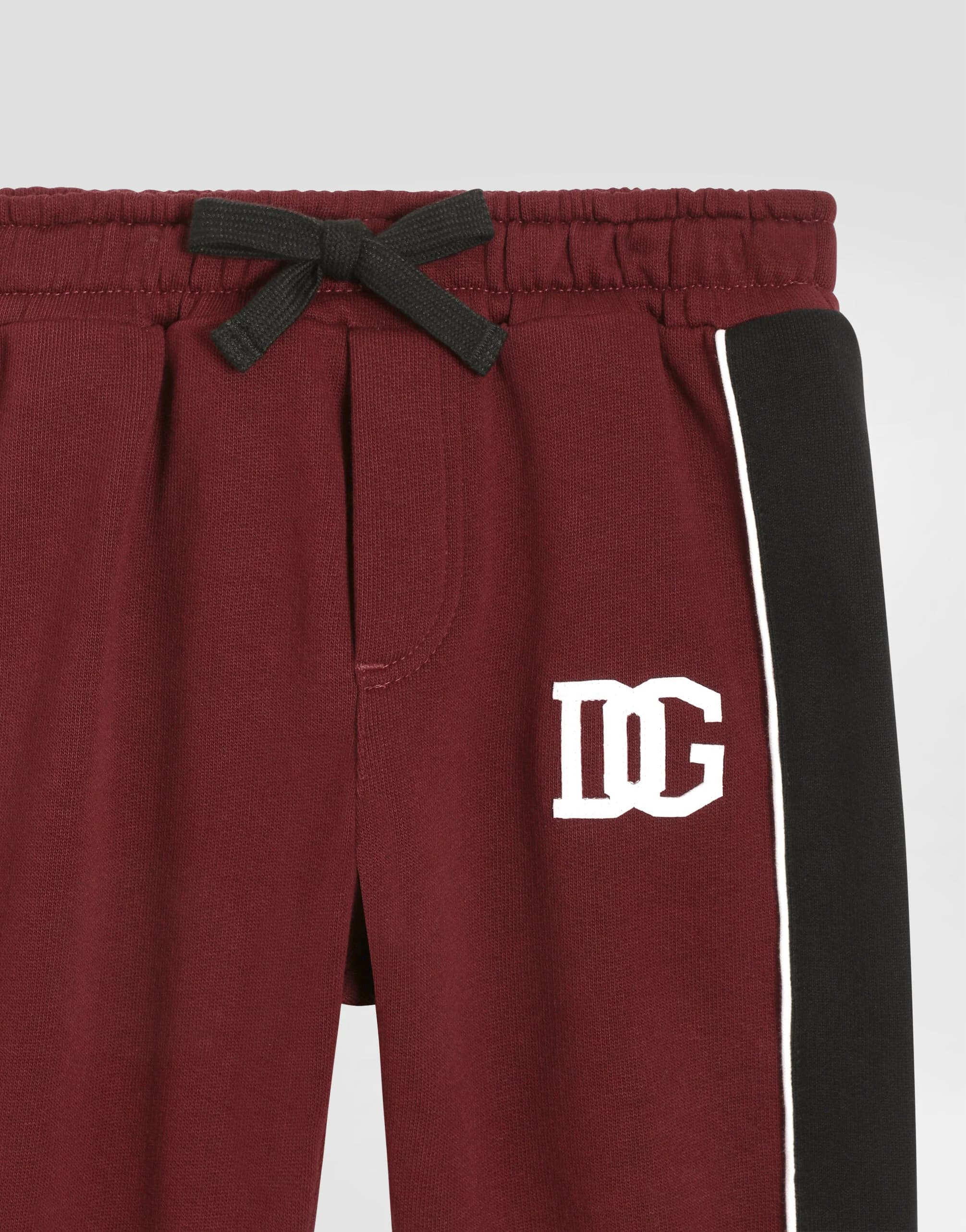 Bawełniane spodnie Dolce & Gabbana Kids z haftowanymi detalami - 3