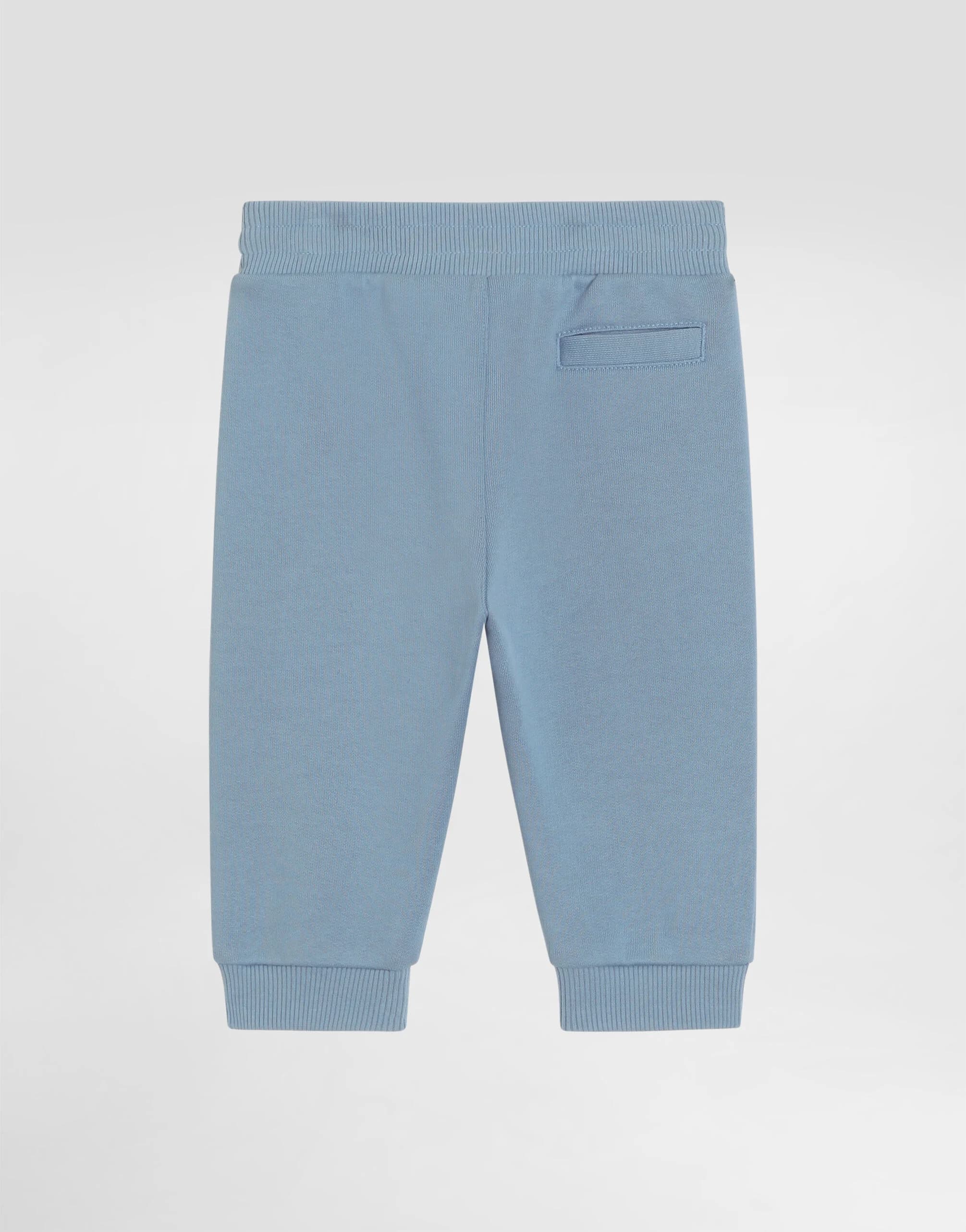 Spodnie dresowe Dolce & Gabbana Kids w panterkę z denimowymi naszywkami - 2