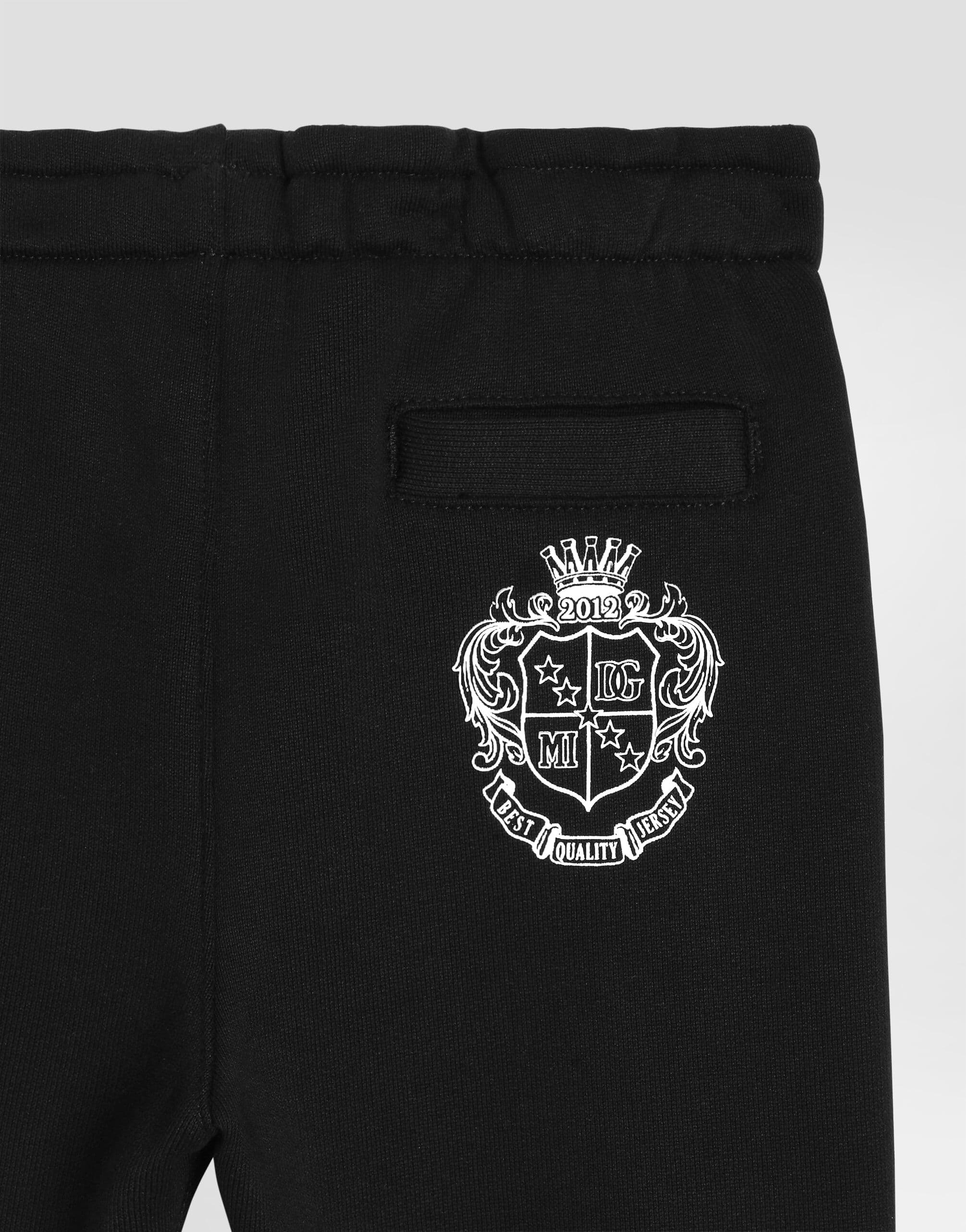 Bawełniane spodnie dresowe Dolce & Gabbana Kids z logo DG - 4