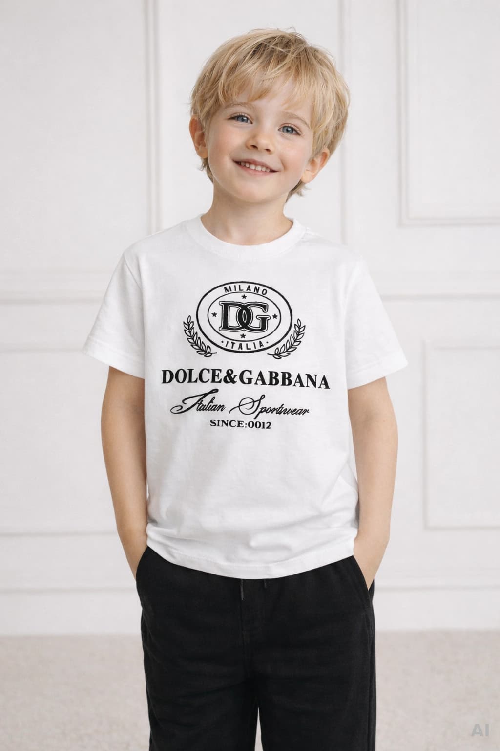 Dolce & Gabbana Kids Бавовняна футболка з коротким рукавом та принтом - 2