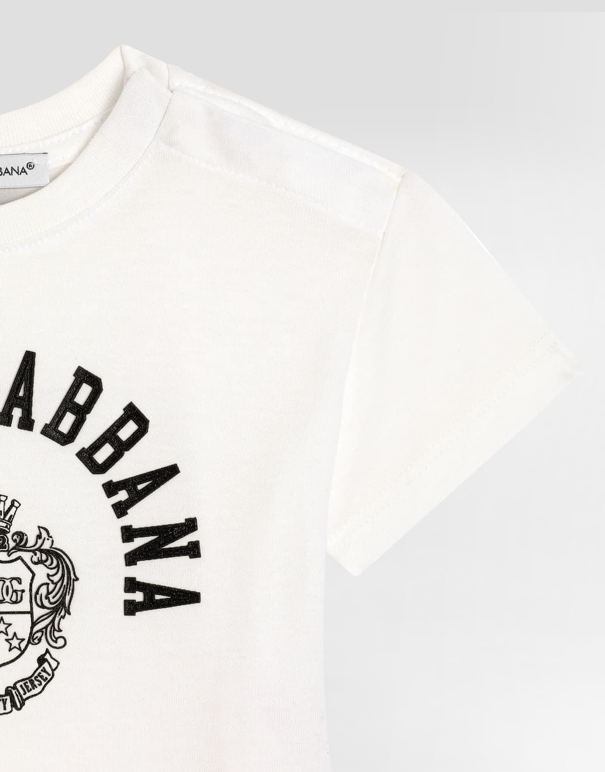 Bawełniany T-shirt Dolce & Gabbana Kids z haftowanym logo - 4