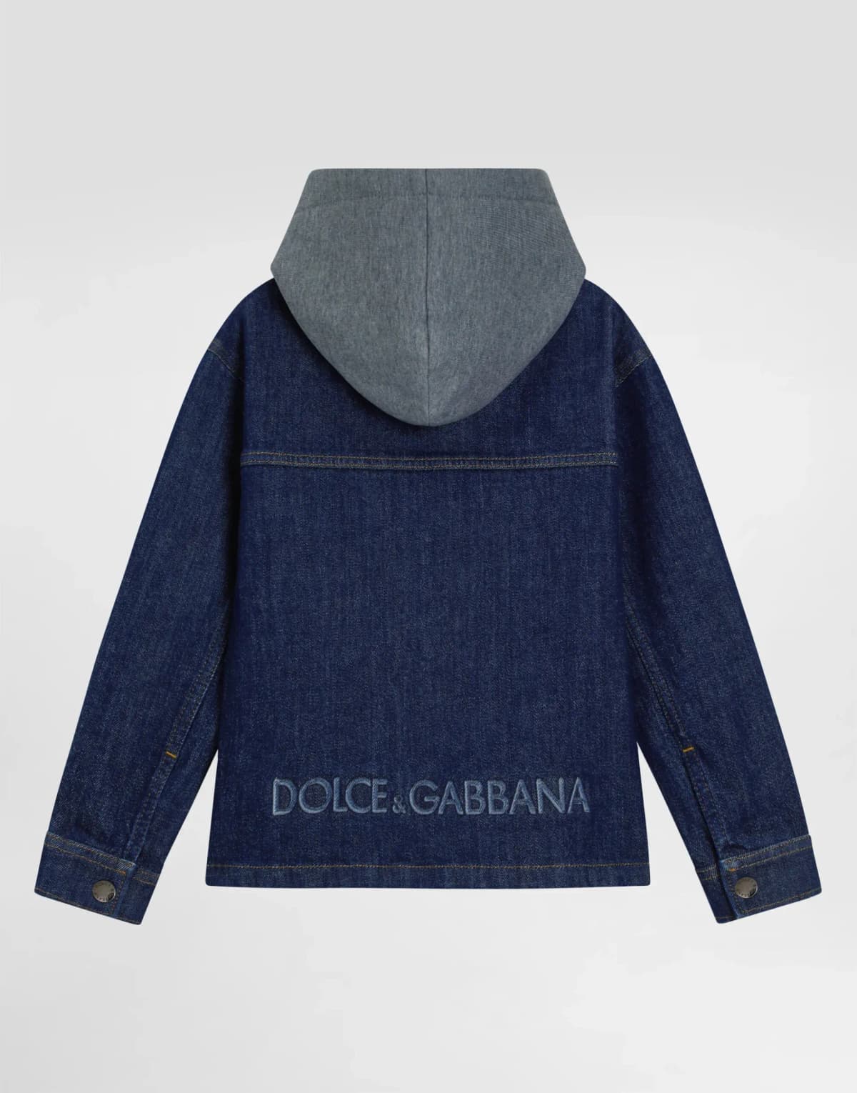 Dolce & Gabbana Kids Дитяча джинсова куртка з рельєфним логотипом - 2