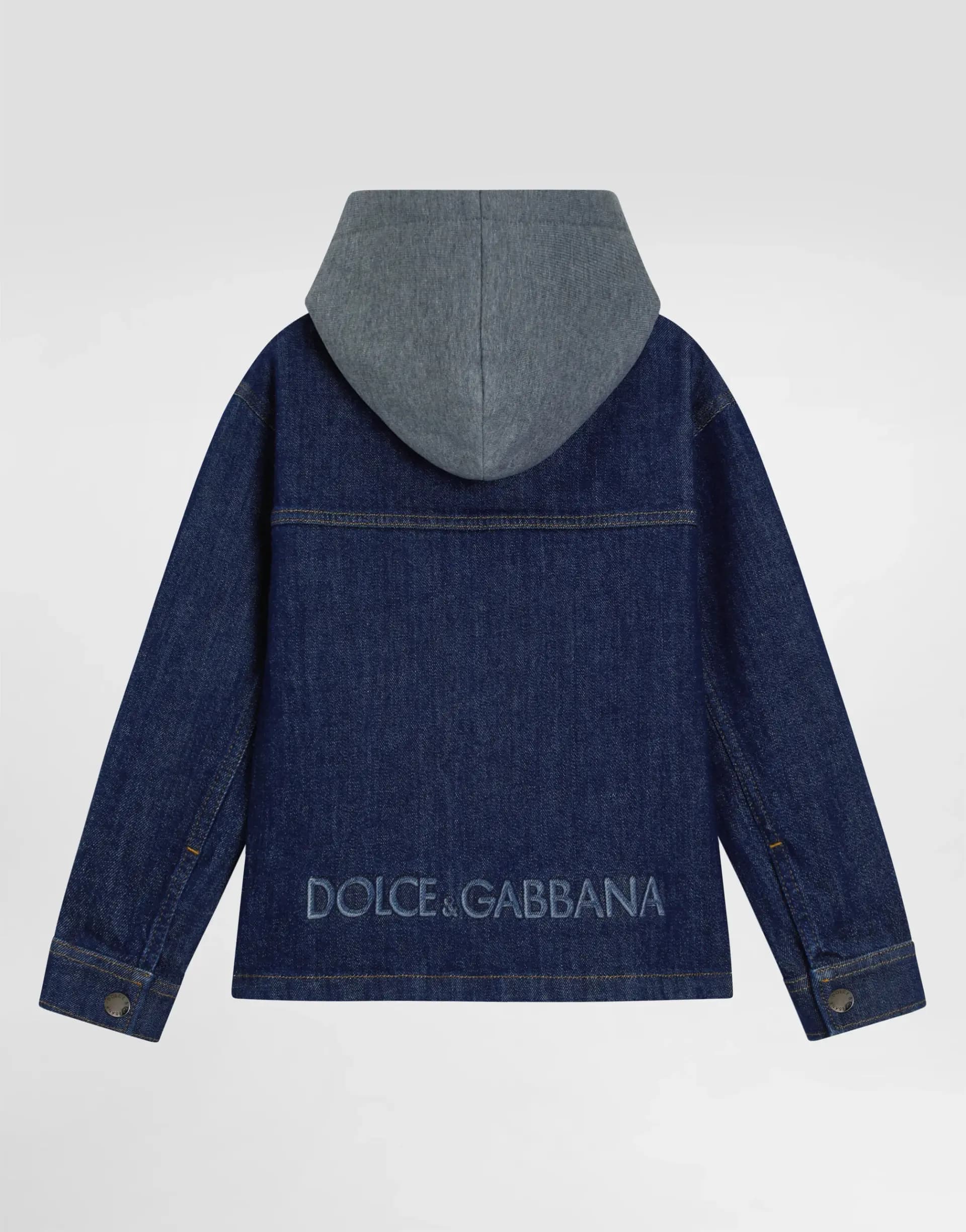 Dolce & Gabbana Kids Дитяча джинсова куртка з рельєфним логотипом - 2