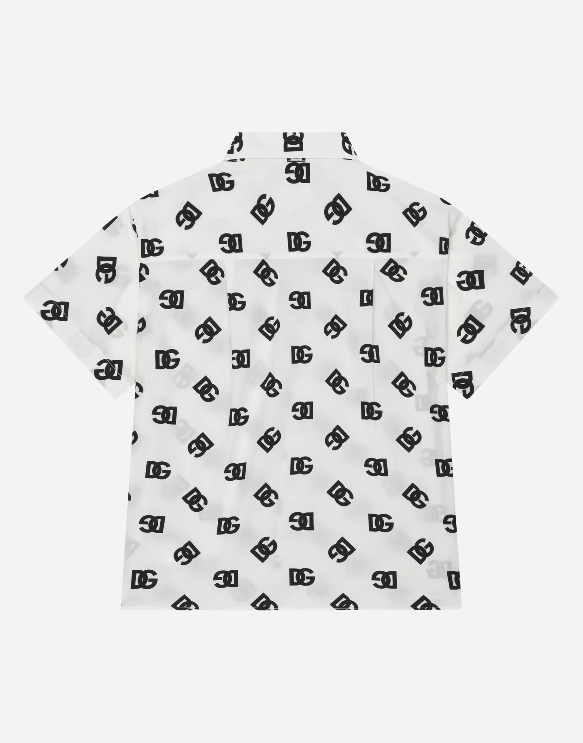 Dolce & Gabbana Kids дитяча сорочка з бавовняного поплінy з принтом логотипу DG - 2