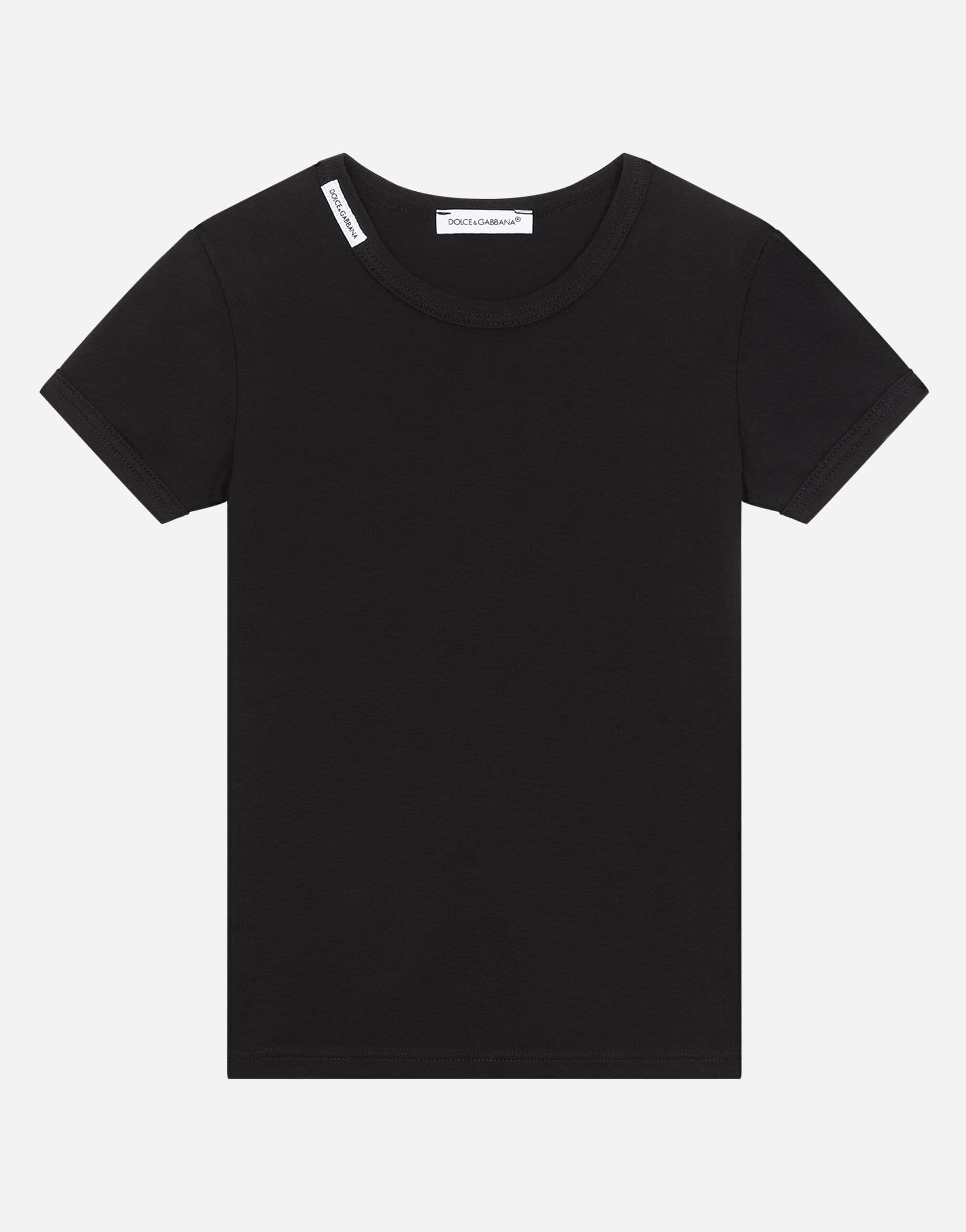 Dolce & Gabbana Kids Dziecięcy 2-pak koszulek z logo na kołnierzu - 3