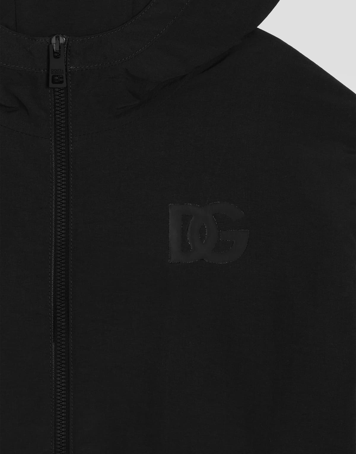 Куртка Dolce & Gabbana Kids оверсайз із капюшоном на блискавці та логотипом DGблискавці та логотипом DG - 3