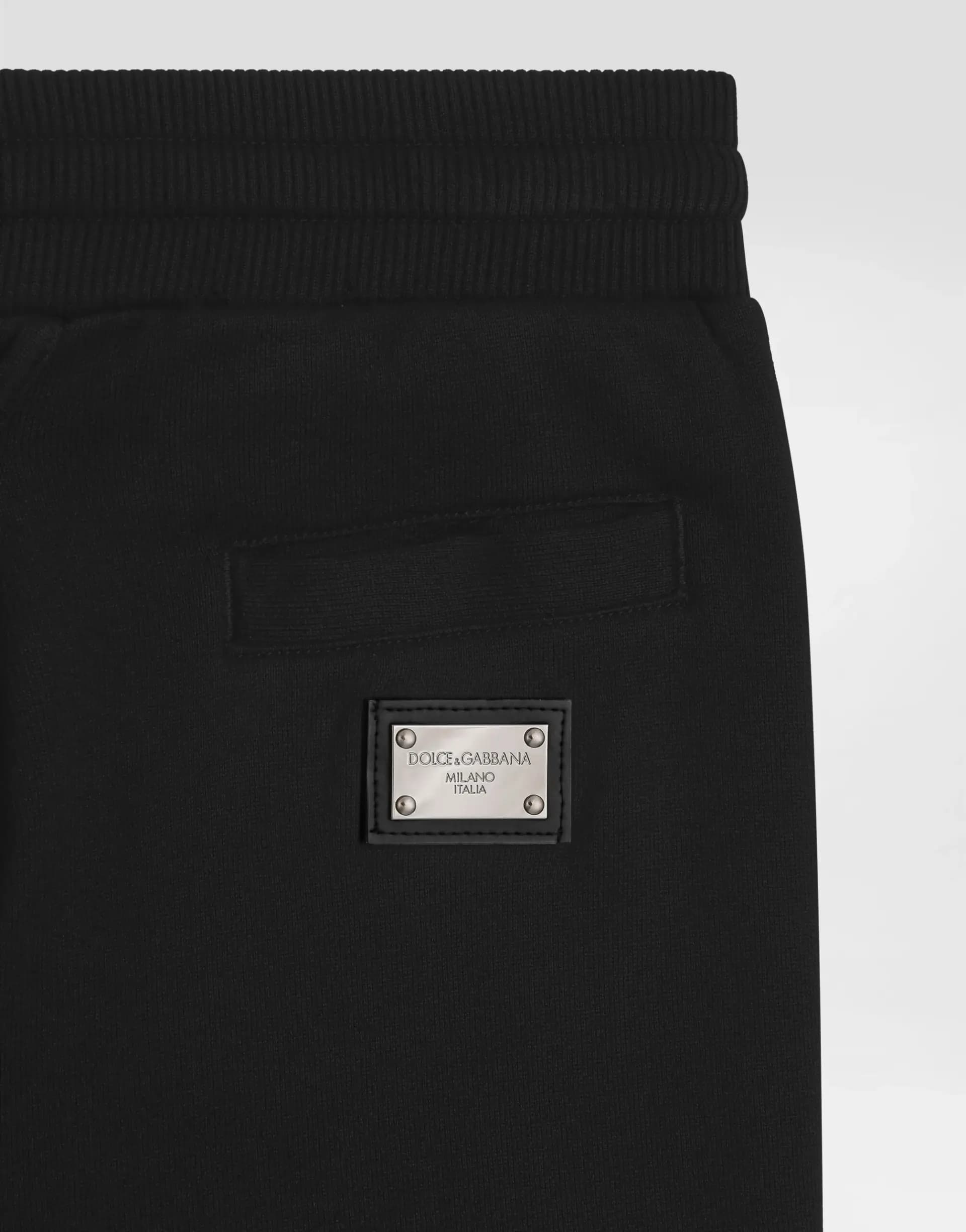 Dolce & Gabbana Kids Дитячі флісові штани з табличкою логотипу DG - 4
