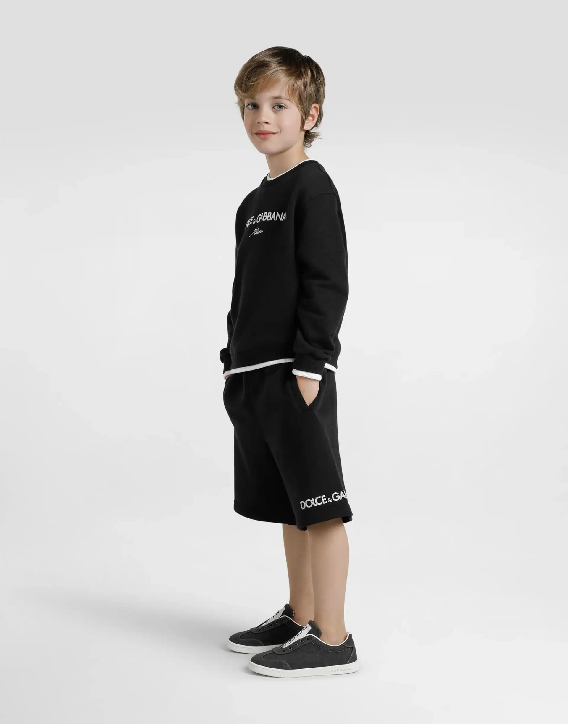 Dolce & Gabbana Kids Дитячі спортивні флісові шорти з вишивкою DG - 7