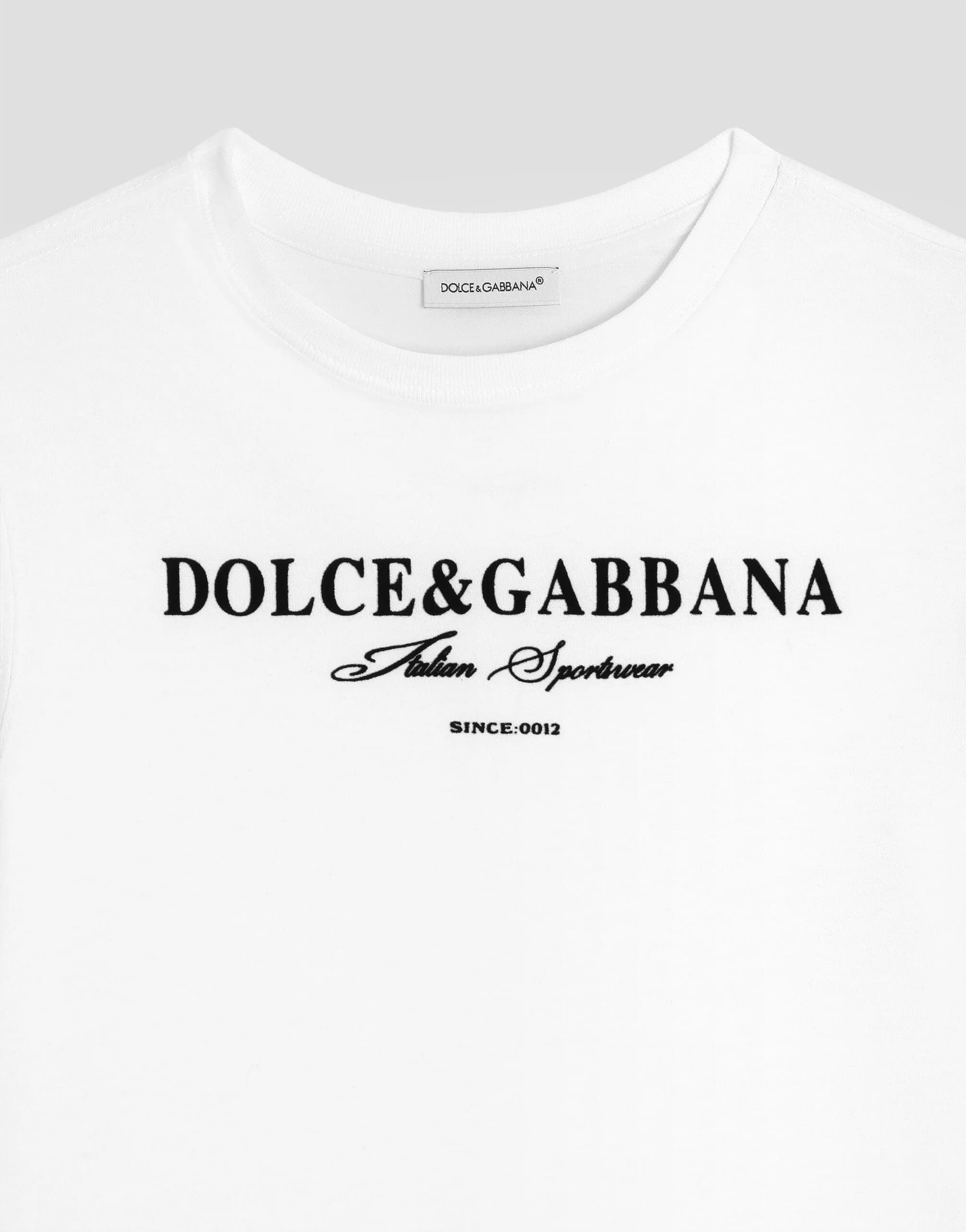 Dolce & Gabbana Kids Фірмова Біла Футболка Джерсі - 2