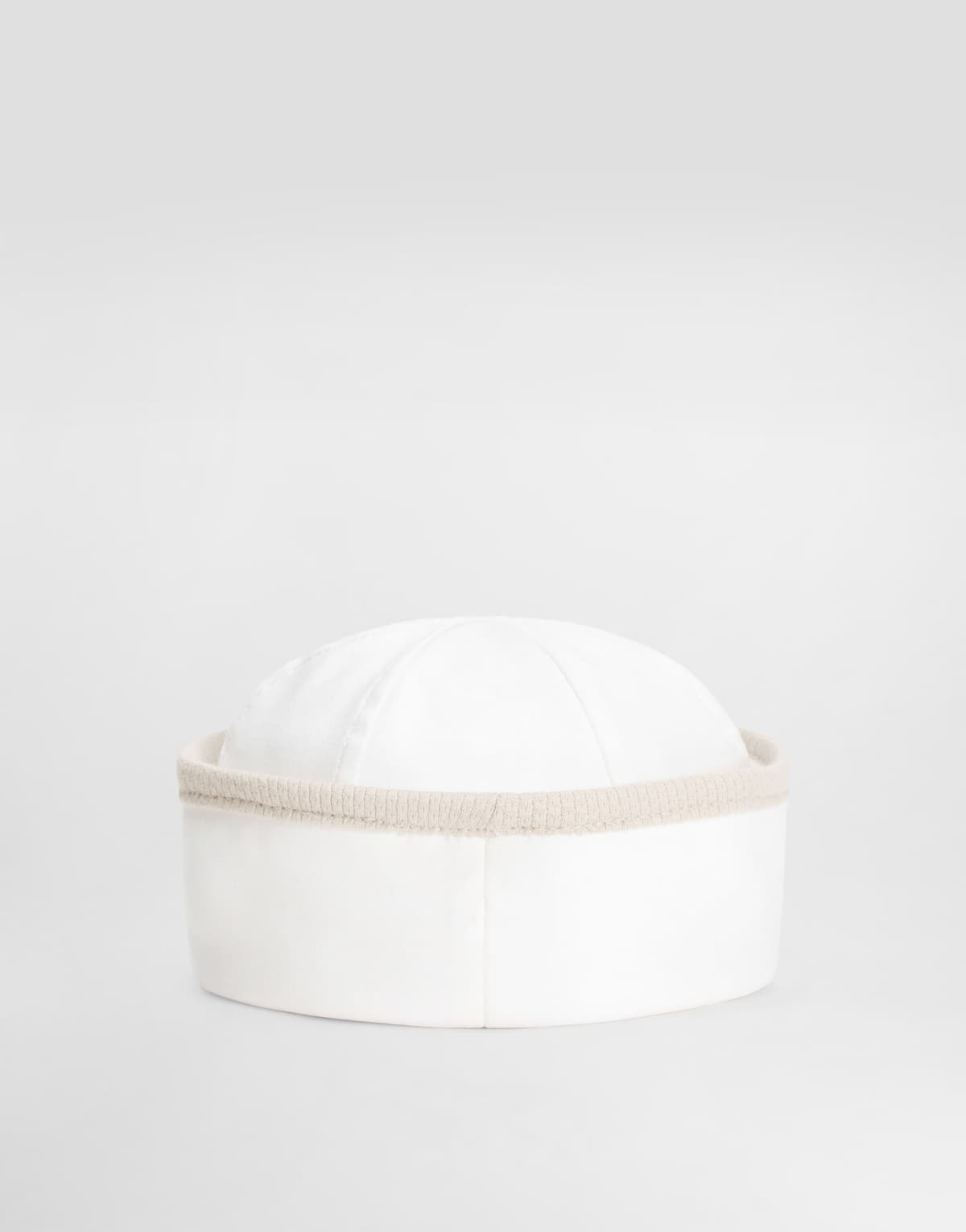 Dolce & Gabbana Kids Interlock & Piqué Sailor Cap with Embroidery - 2