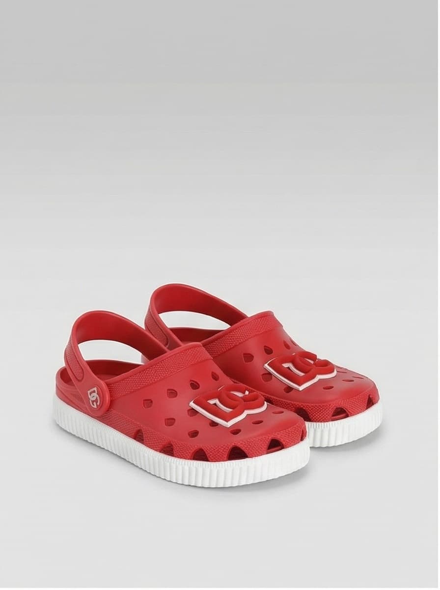 Dolce & Gabbana Kids Perforowane gumowe chodaki z logo DG - 6