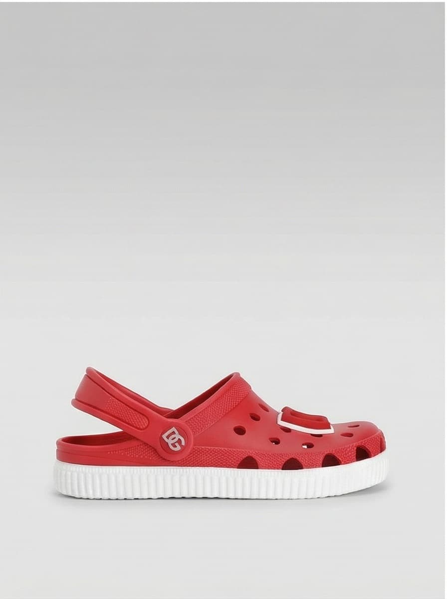 Dolce & Gabbana Kids Perforowane gumowe chodaki z logo DG - 4