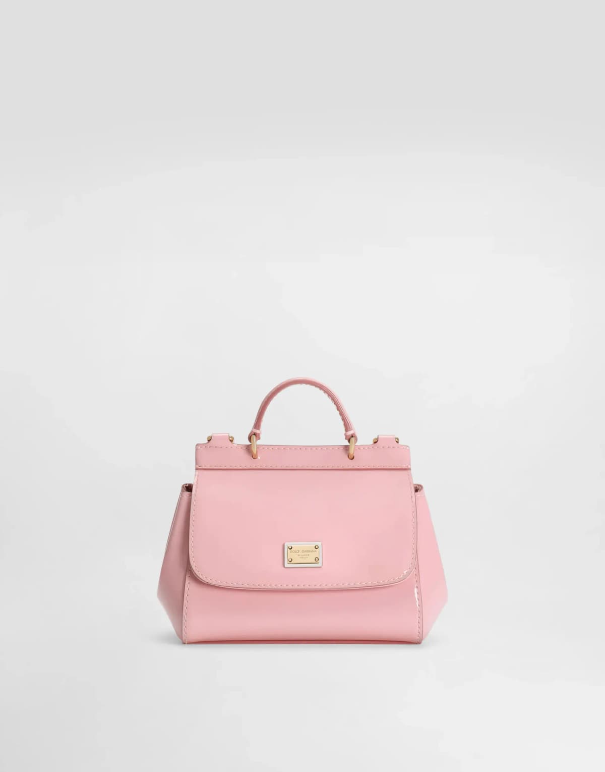 Dolce & Gabbana Kids Patent leather mini Sicily bag in pink