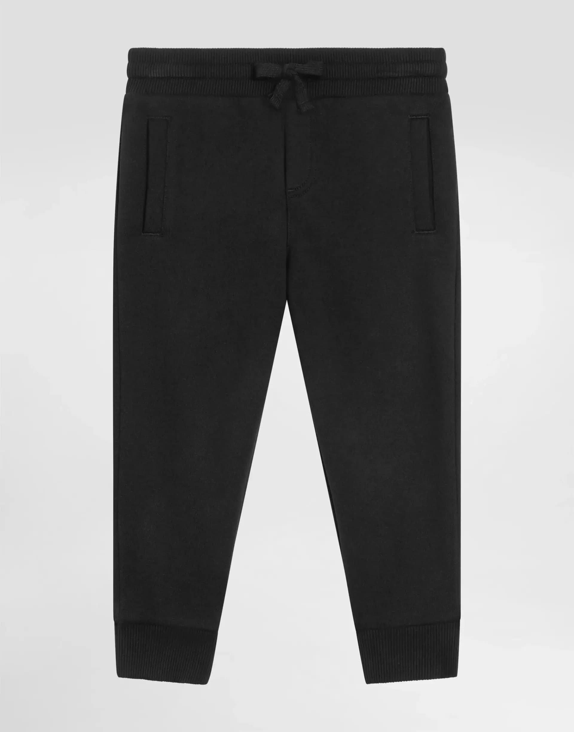 Dolce & Gabbana Kids Дитячі флісові штани з табличкою логотипу DG - 1