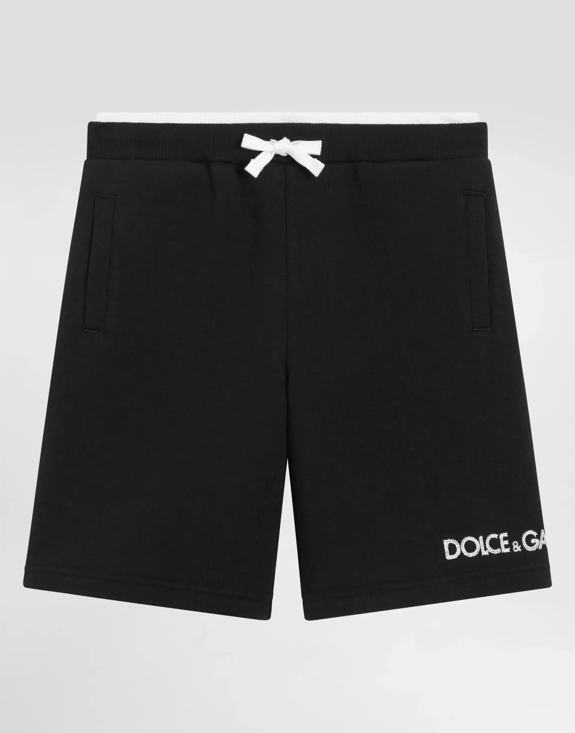 Dolce & Gabbana Kids Дитячі спортивні флісові шорти з вишивкою DG - 1
