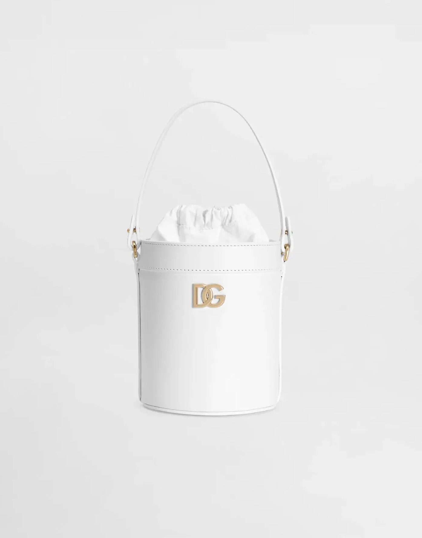 Dolce & Gabbana Kids Дитяча сумка-відро з нappa телячої шкіри біла