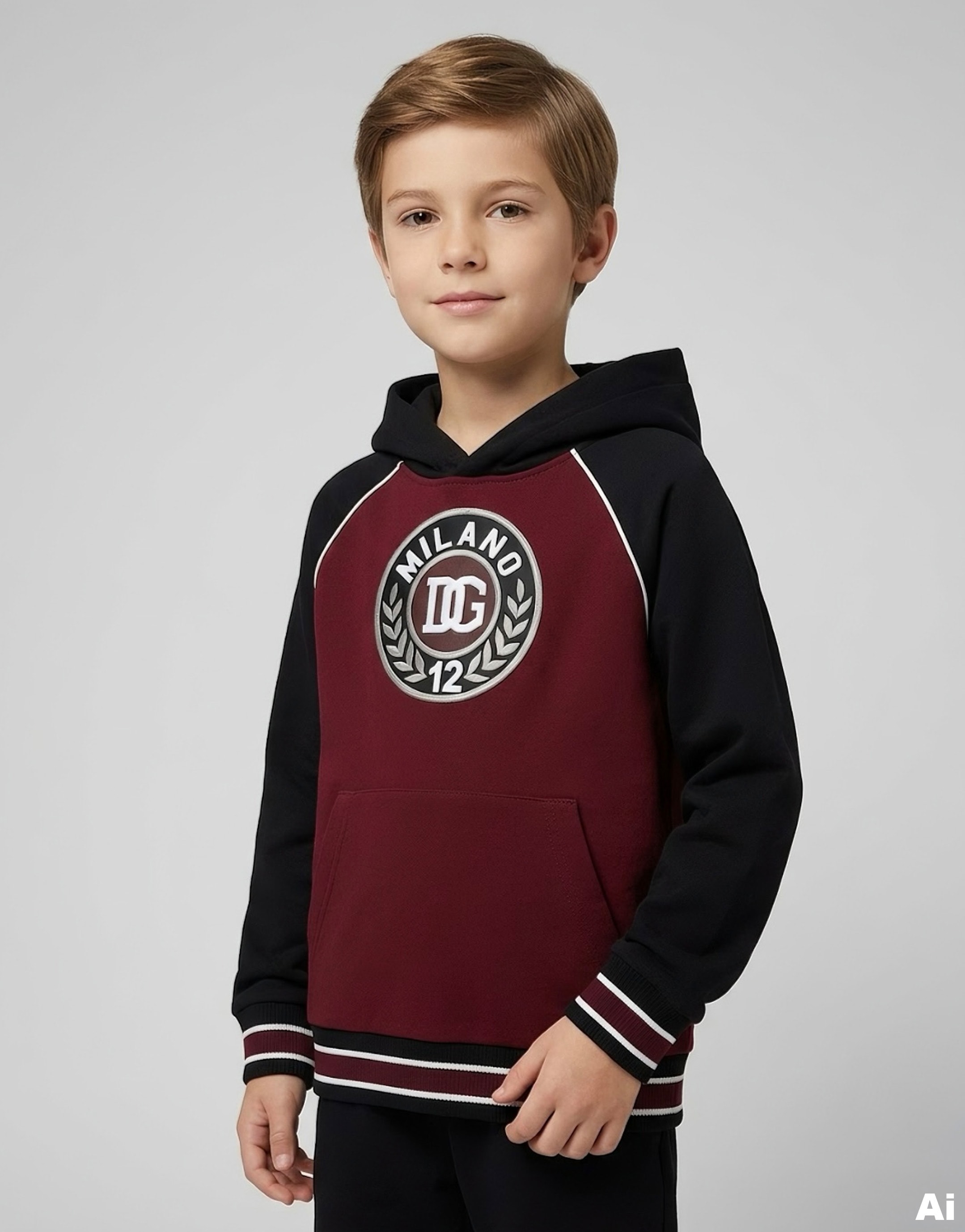 Bluza z kapturem Dolce & Gabbana Kids z haftem