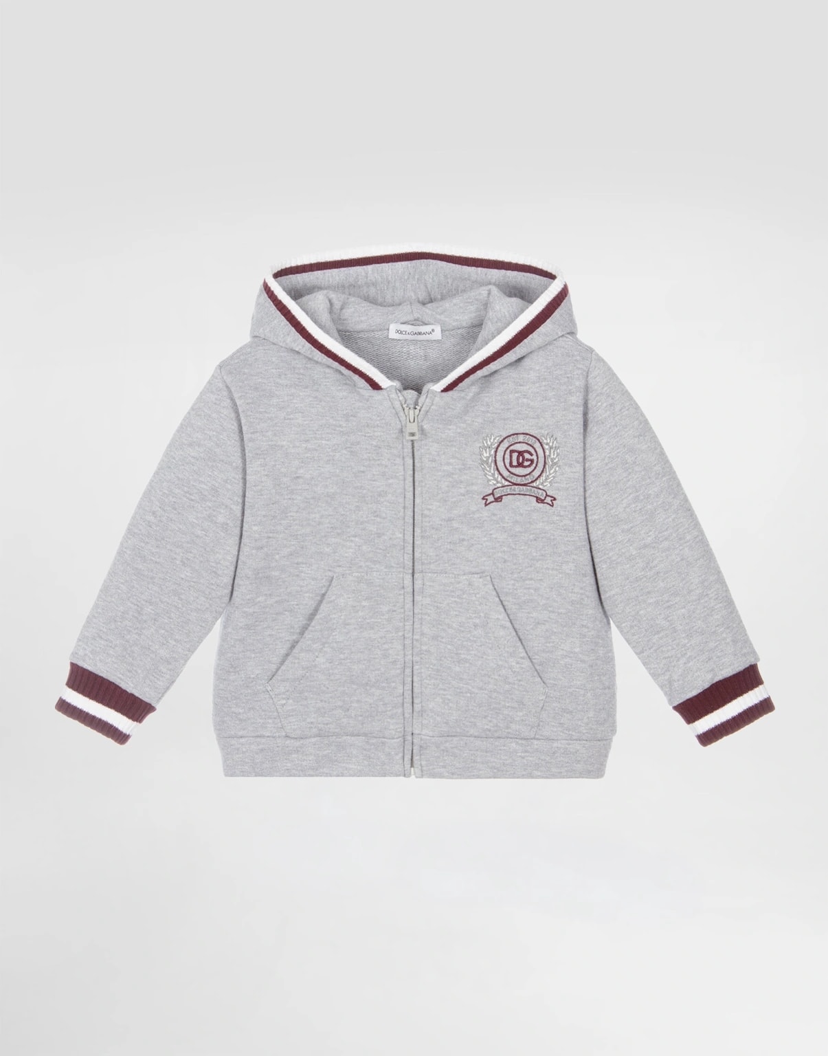 Dolce & Gabbana Kids dziecięca bluza z kapturem z haftem