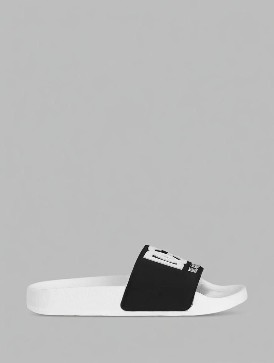 Dolce & Gabbana Kids Dziecięce klapki z logo DG Milano