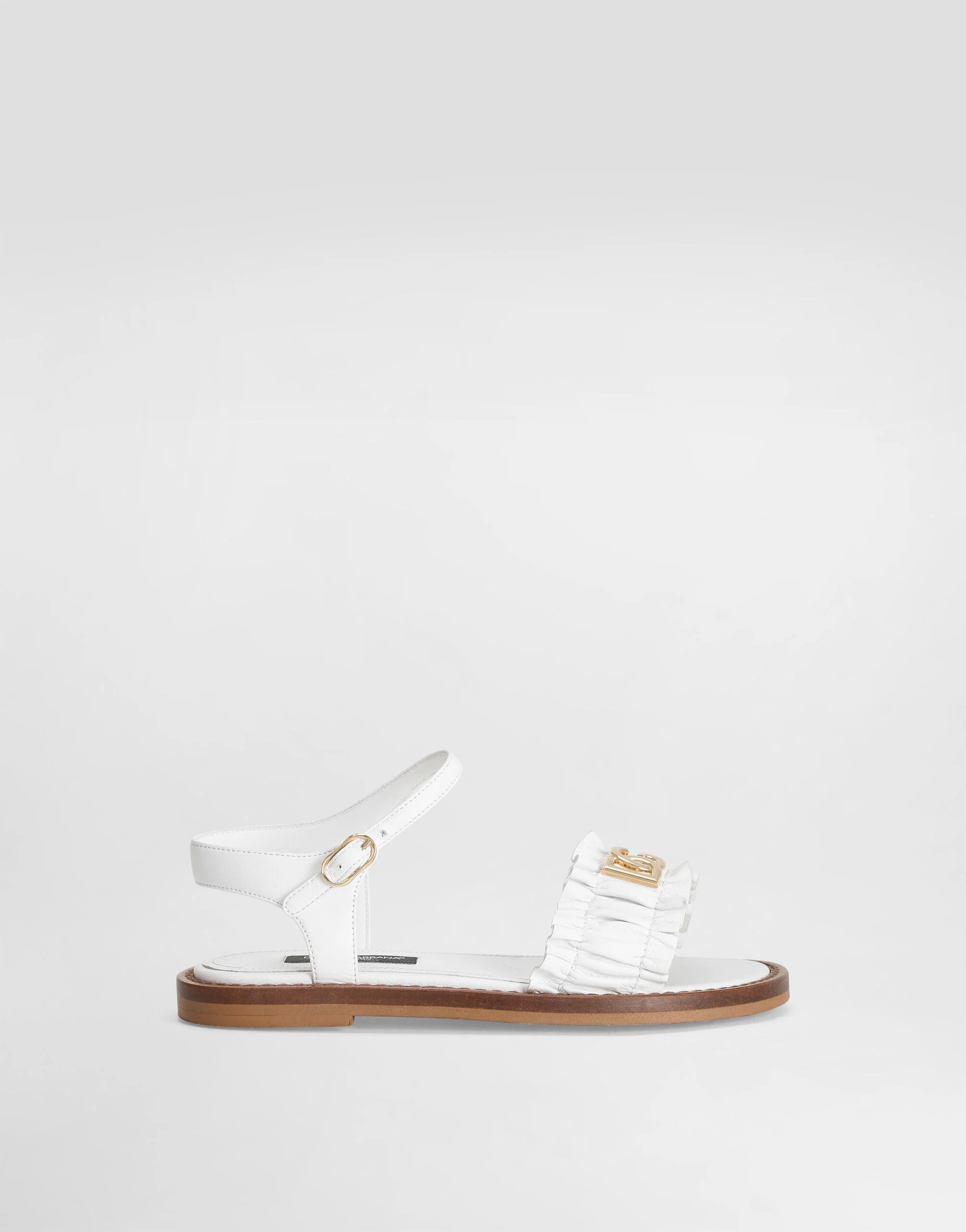 Sandały Dolce & Gabbana Kids ze skóry nappa