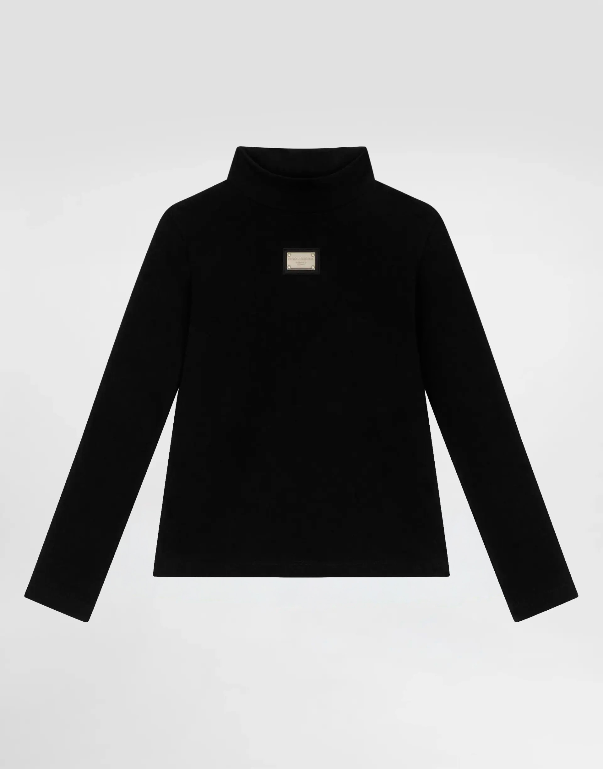 Bawełniany Golf Dolce & Gabbana Kids z haftowanym logo DG