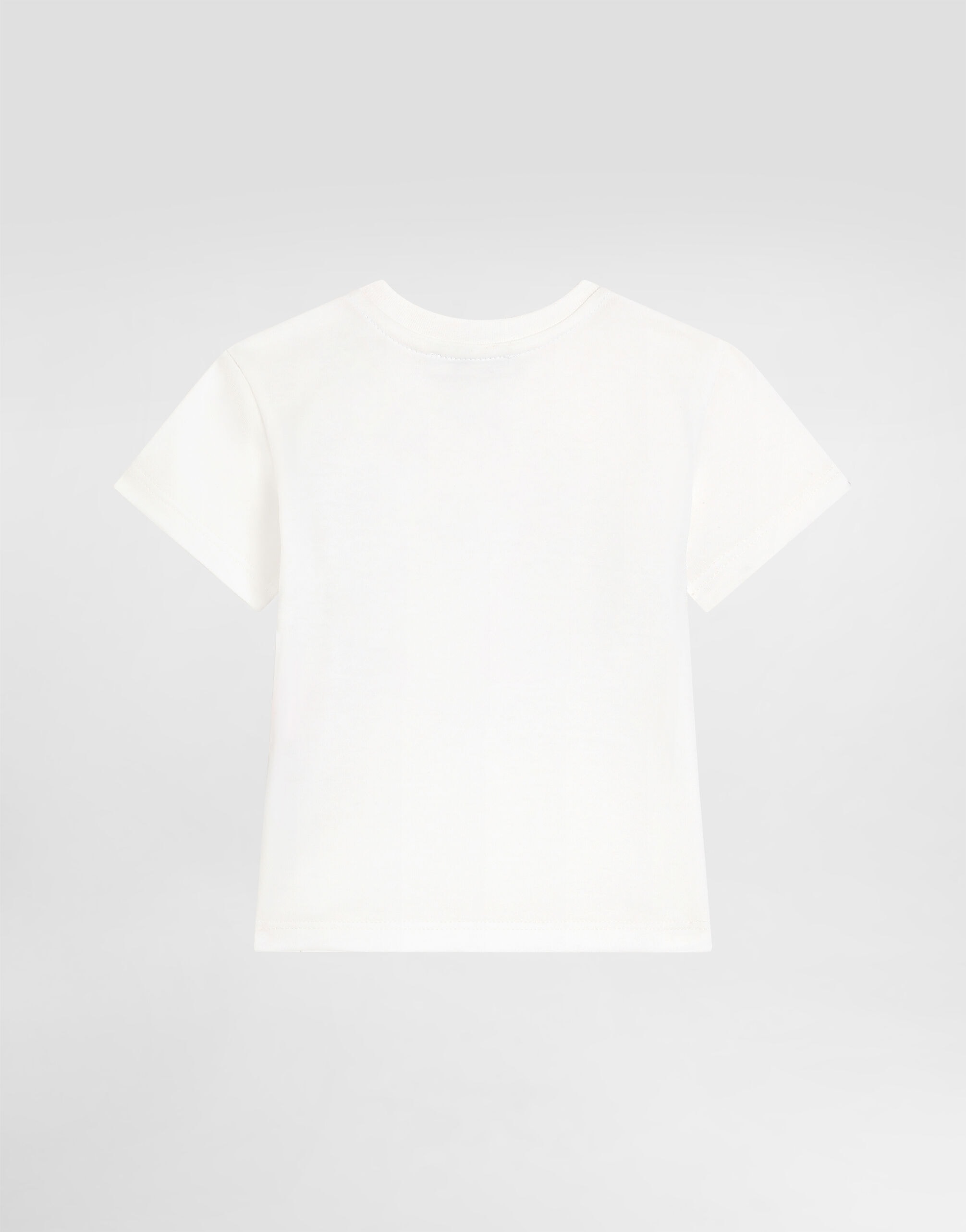 Bawełniany T-shirt Dolce & Gabbana Kids z haftowanym logo