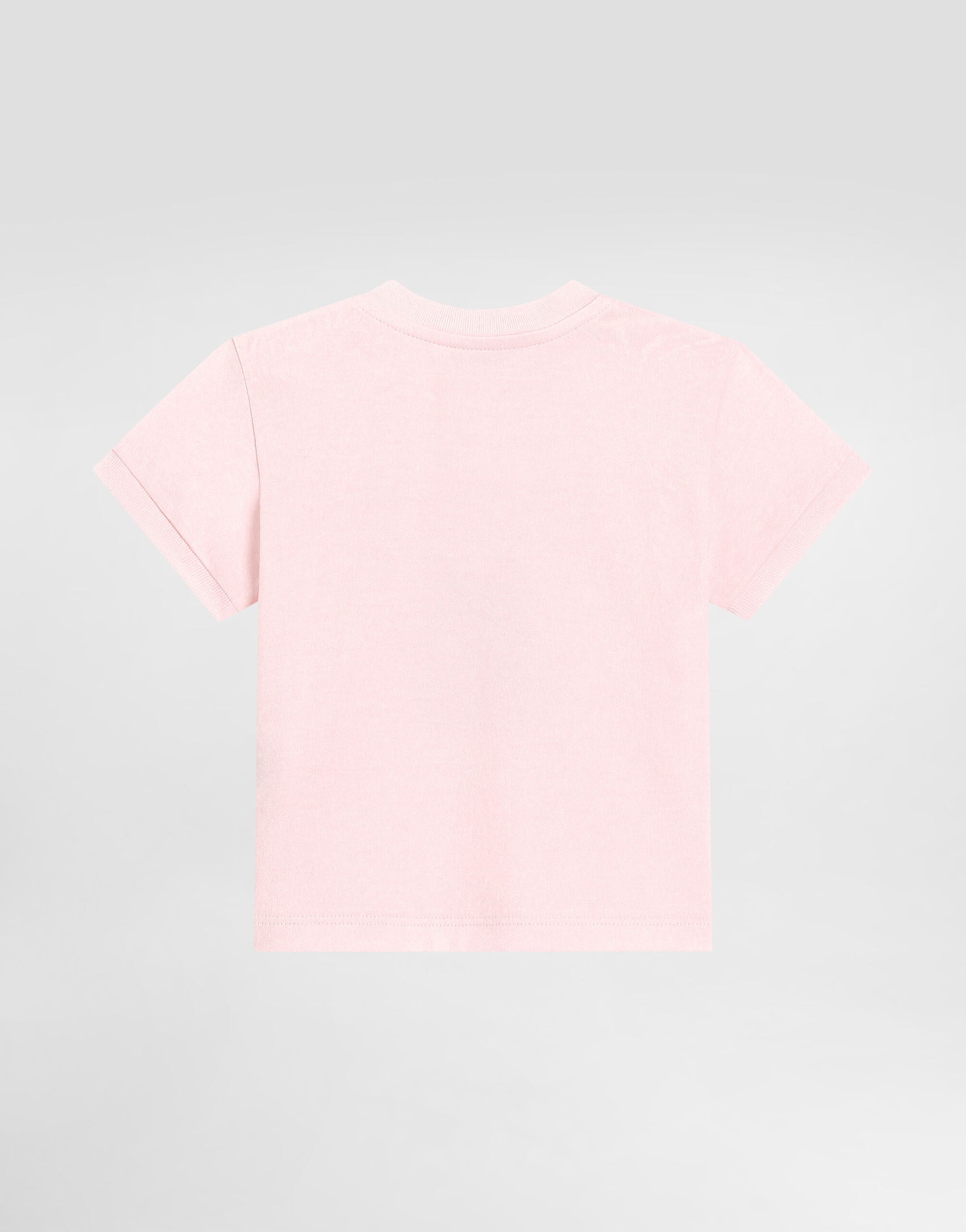 Bawełniany T-shirt Dolce & Gabbana Kids z nadrukiem brokatowego serca w panterkę