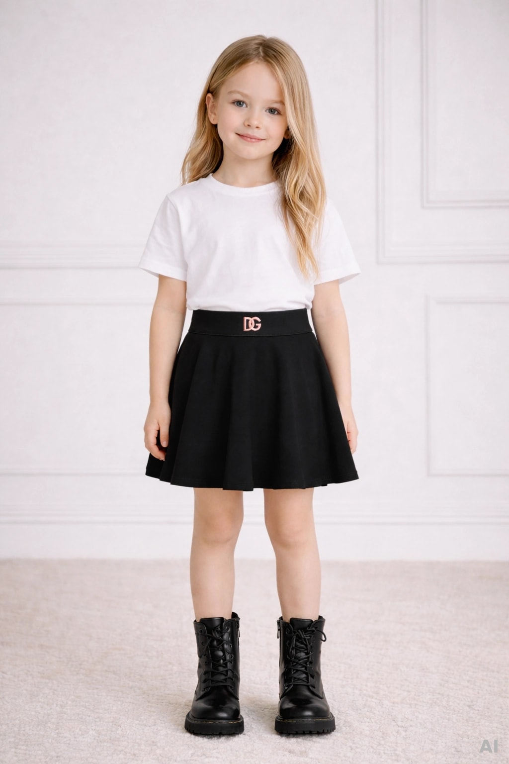 Bawełniana spódnica Dolce & Gabbana Kids z logo DG