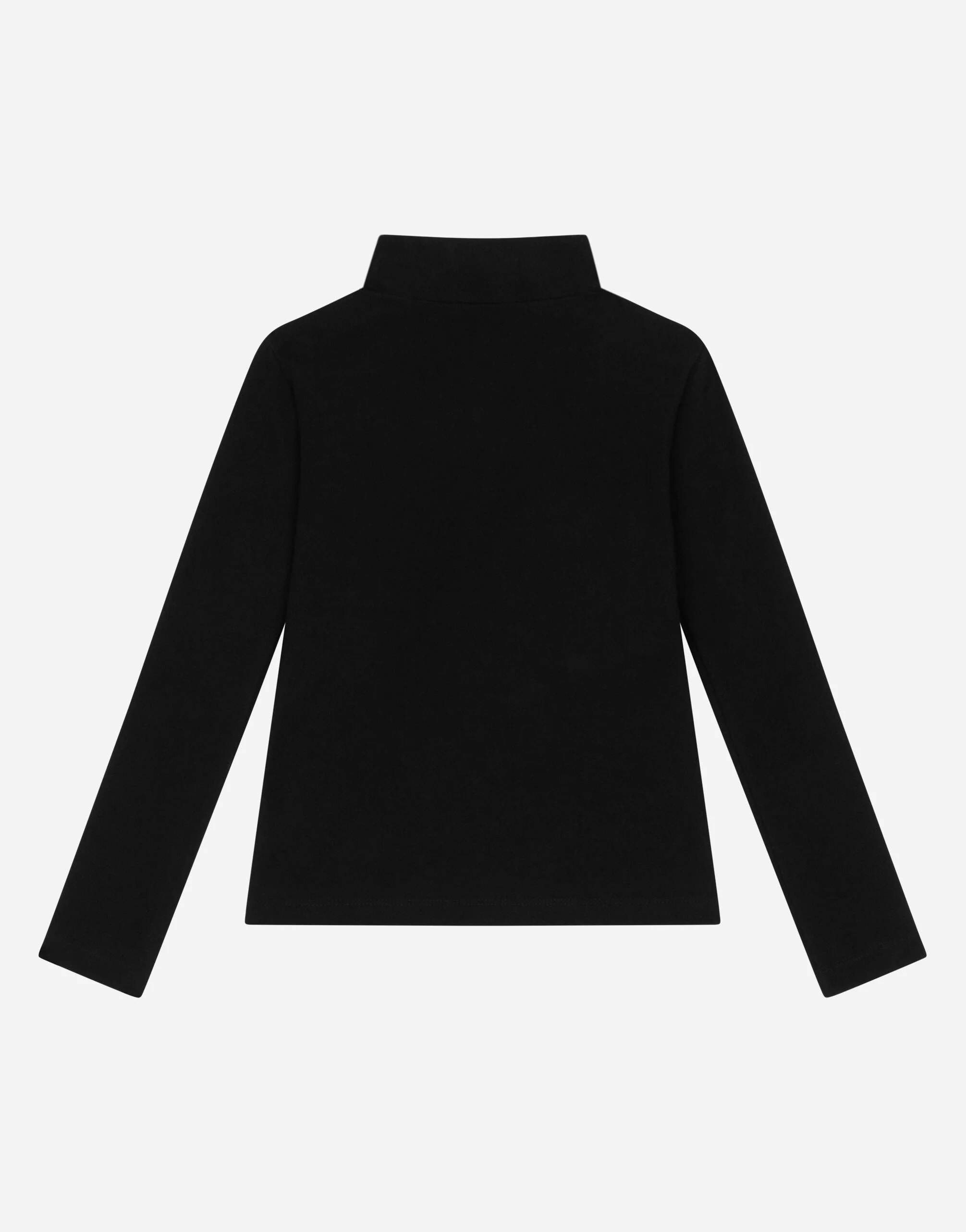 Бавовняна водолазка Dolce & Gabbana Kids з вишивкою логотипу DG