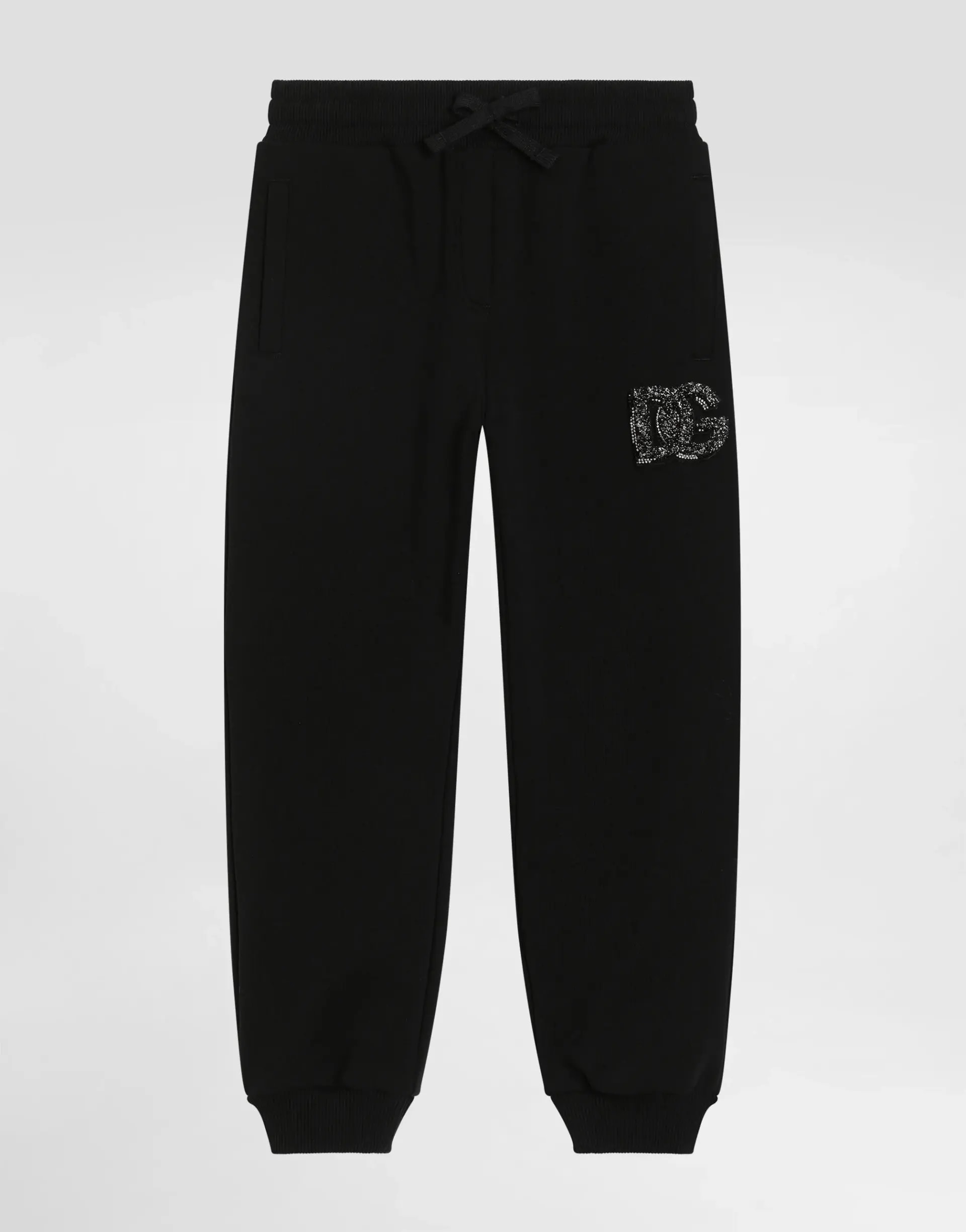 Dolce & Gabbana Kids Дитячі оверсайз спортивні штани з логотипом DG та стразами