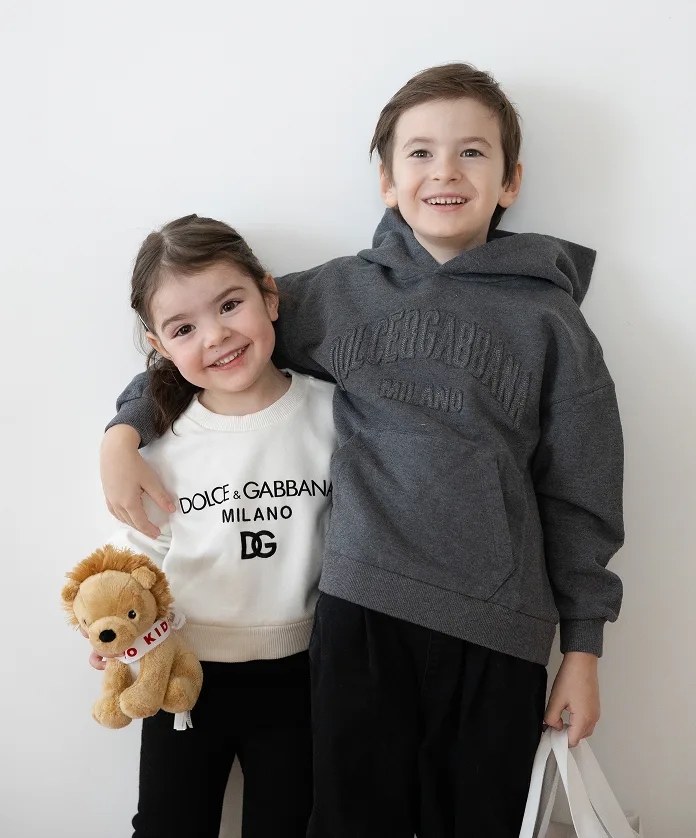 Children in stylish outfits