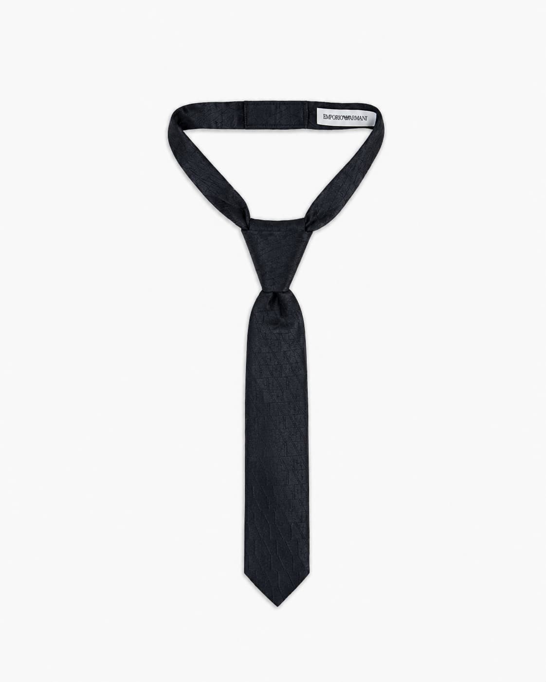 Emporio Armani Dziecięcy jedwabny krawat żakardowy