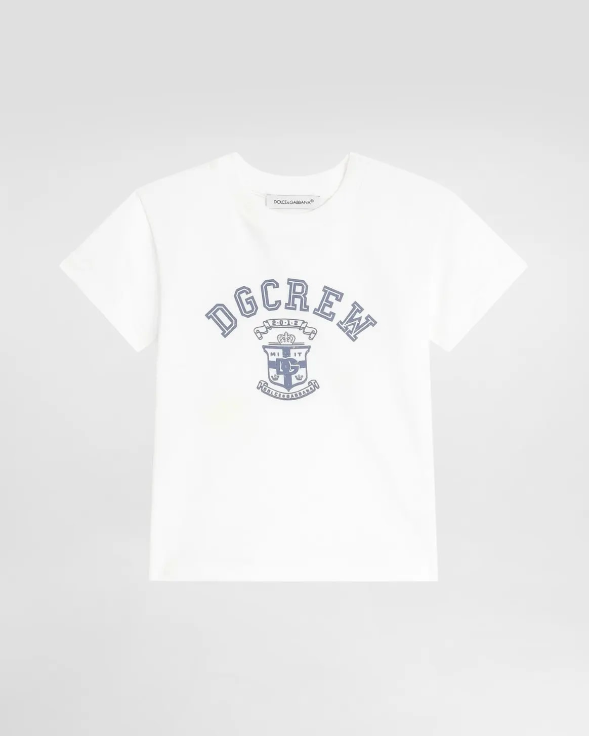Бавовняна футболка Dolce & Gabbana Kids з принтом логотипу DG