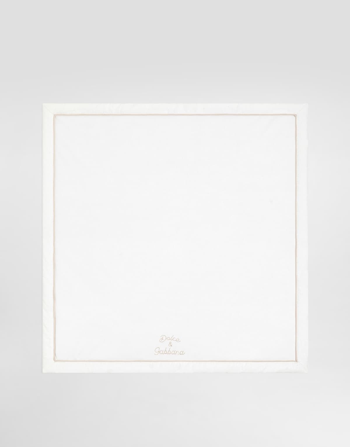 Dolce & Gabbana Kids' Baby Interlock and Linen Blanket with Embroidery