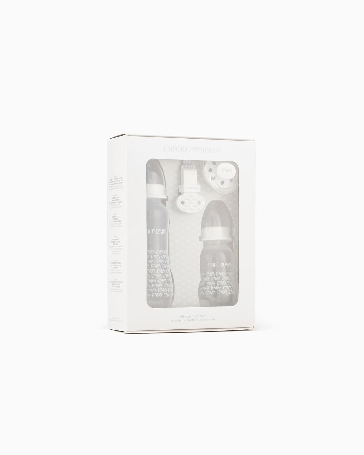 Emporio Armani Baby Four-Piece Gift Set with Bottles, Dummy and Clip