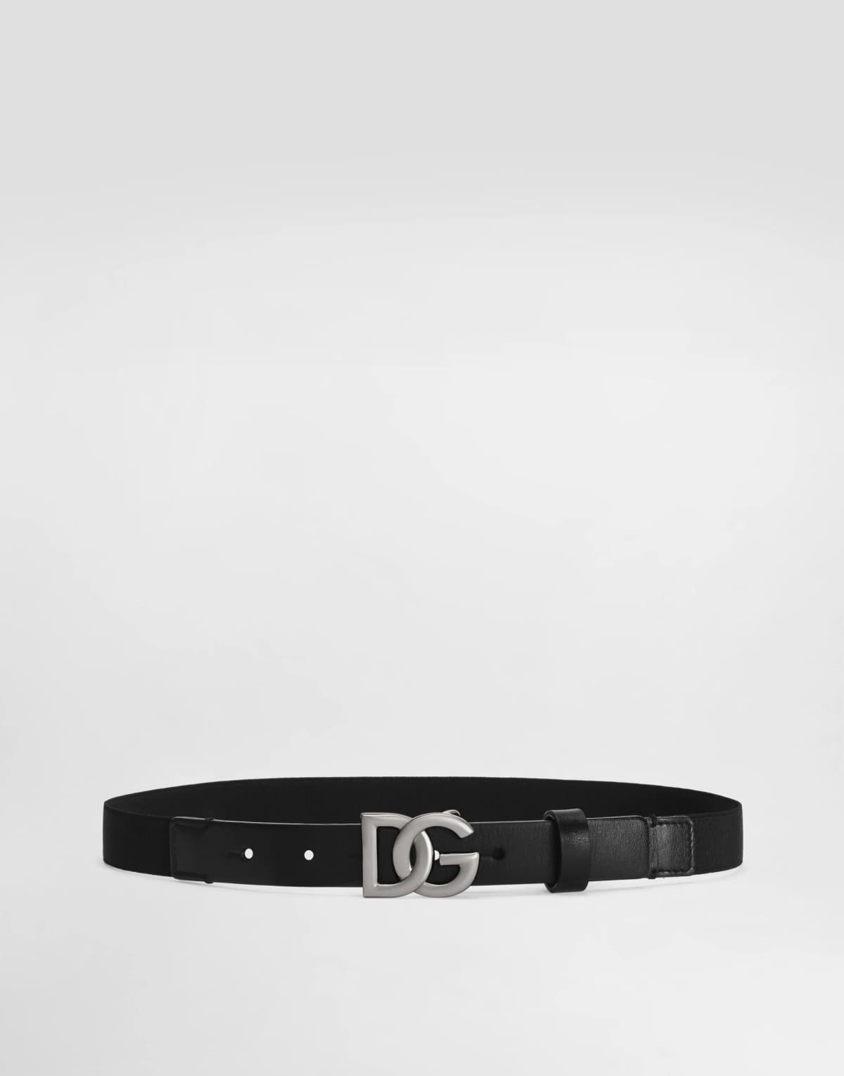 Dolce & Gabbana Kids Belt with DG Crossed Logo Buckle