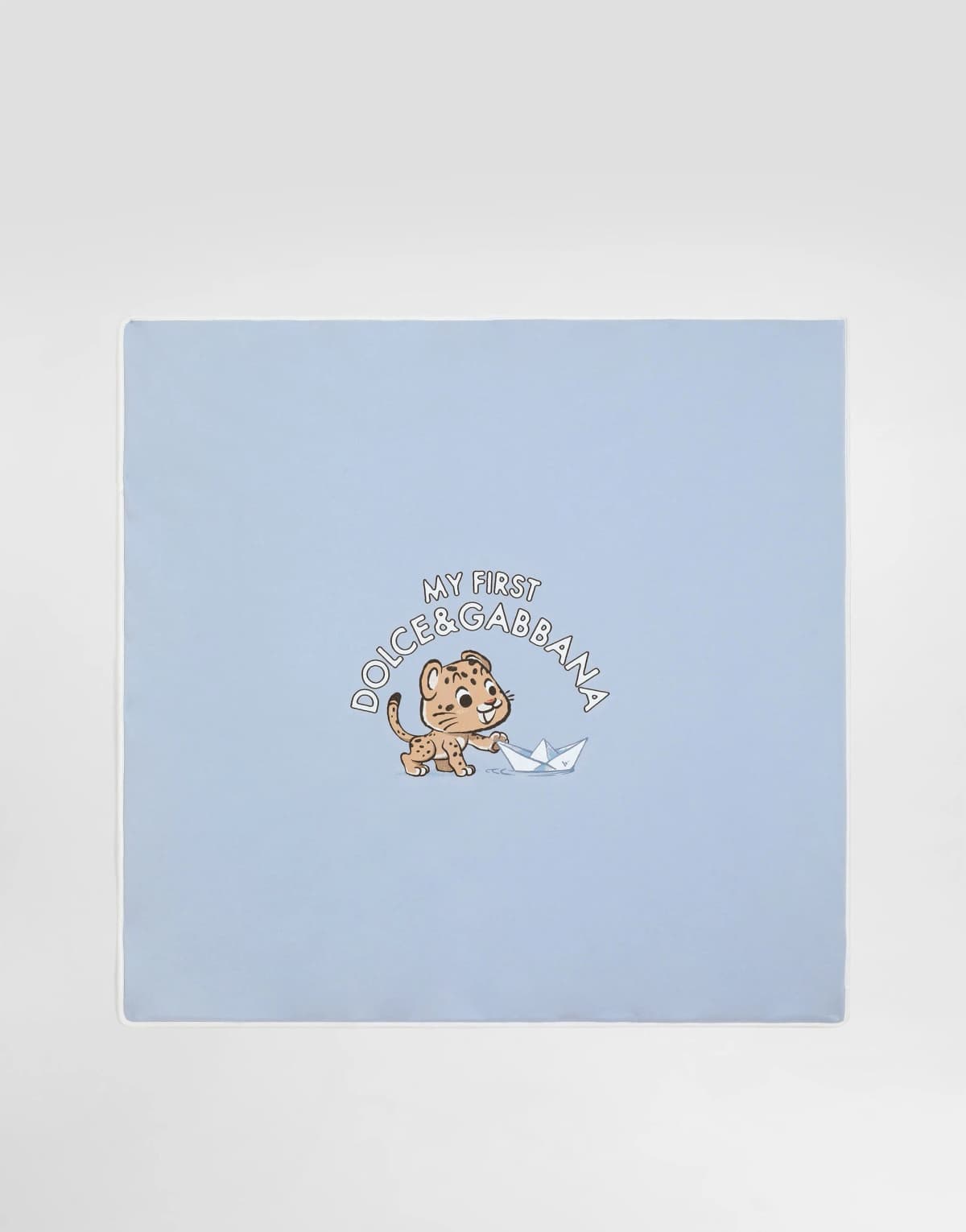 Dolce & Gabbana Kids Cotton Blanket with DG Print and boat