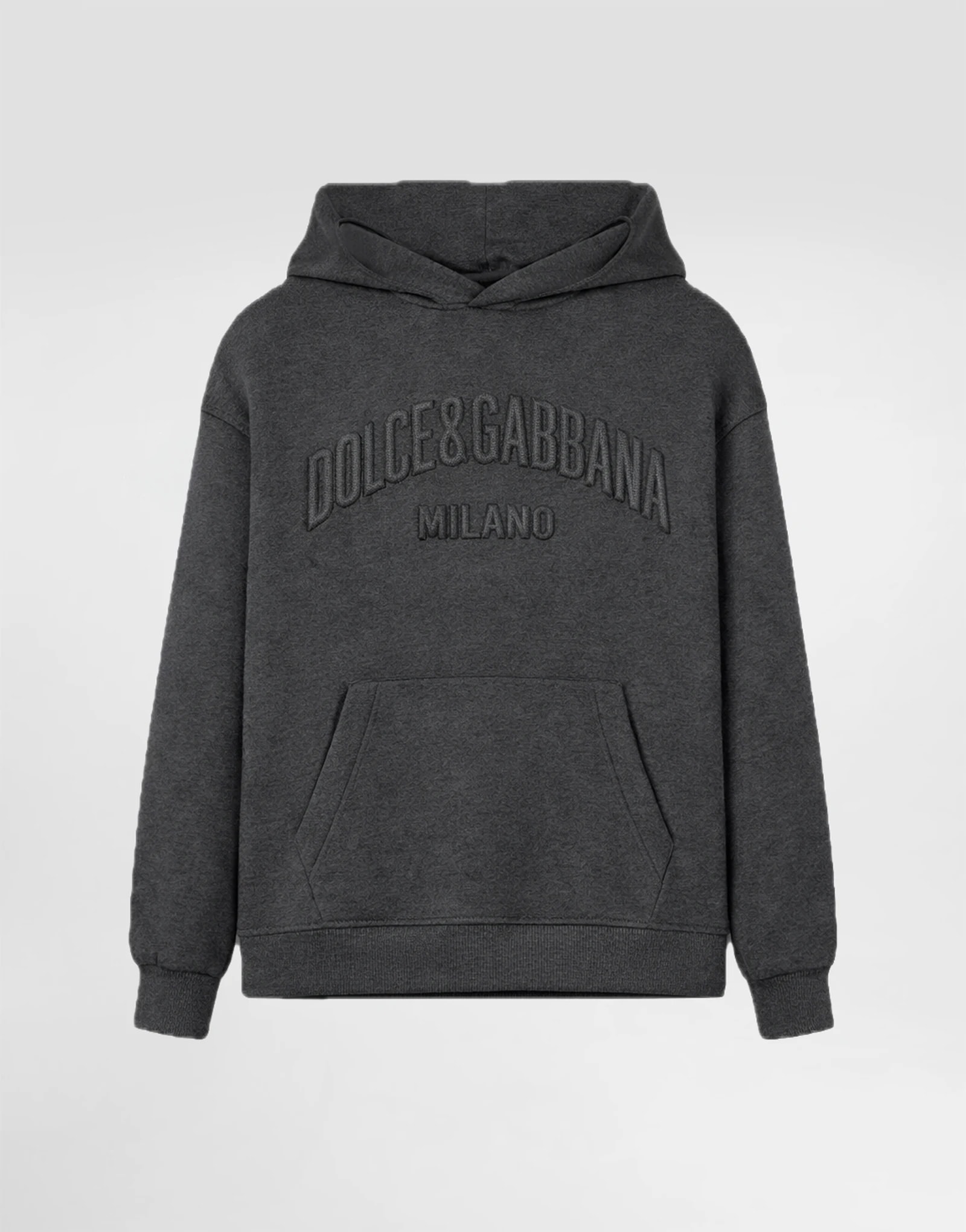 Dolce & Gabbana Kids дитяча меланжева толстовка з капюшоном з нашивкою DG