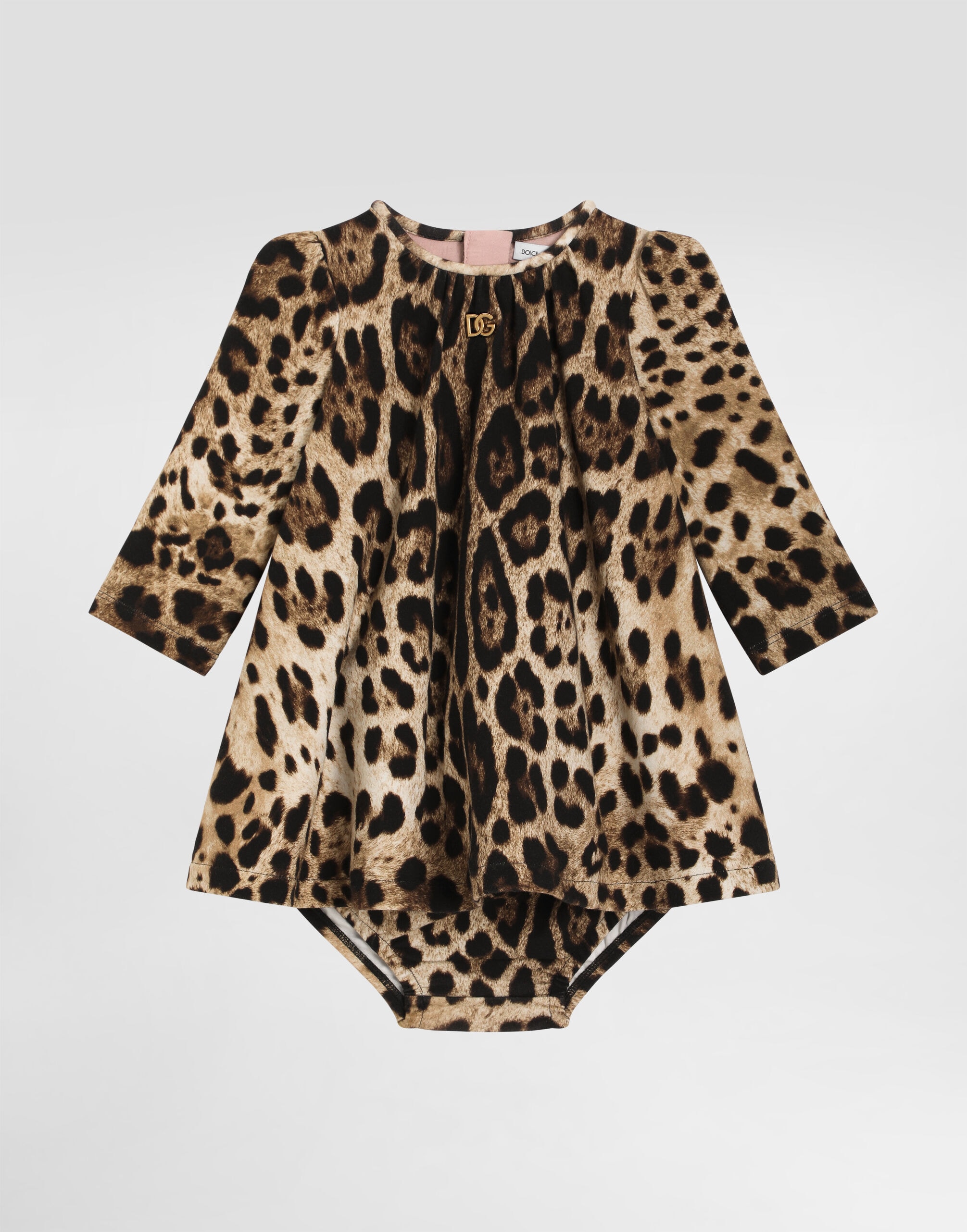 Sukienka Dolce & Gabbana Kids w panterkę z szortami