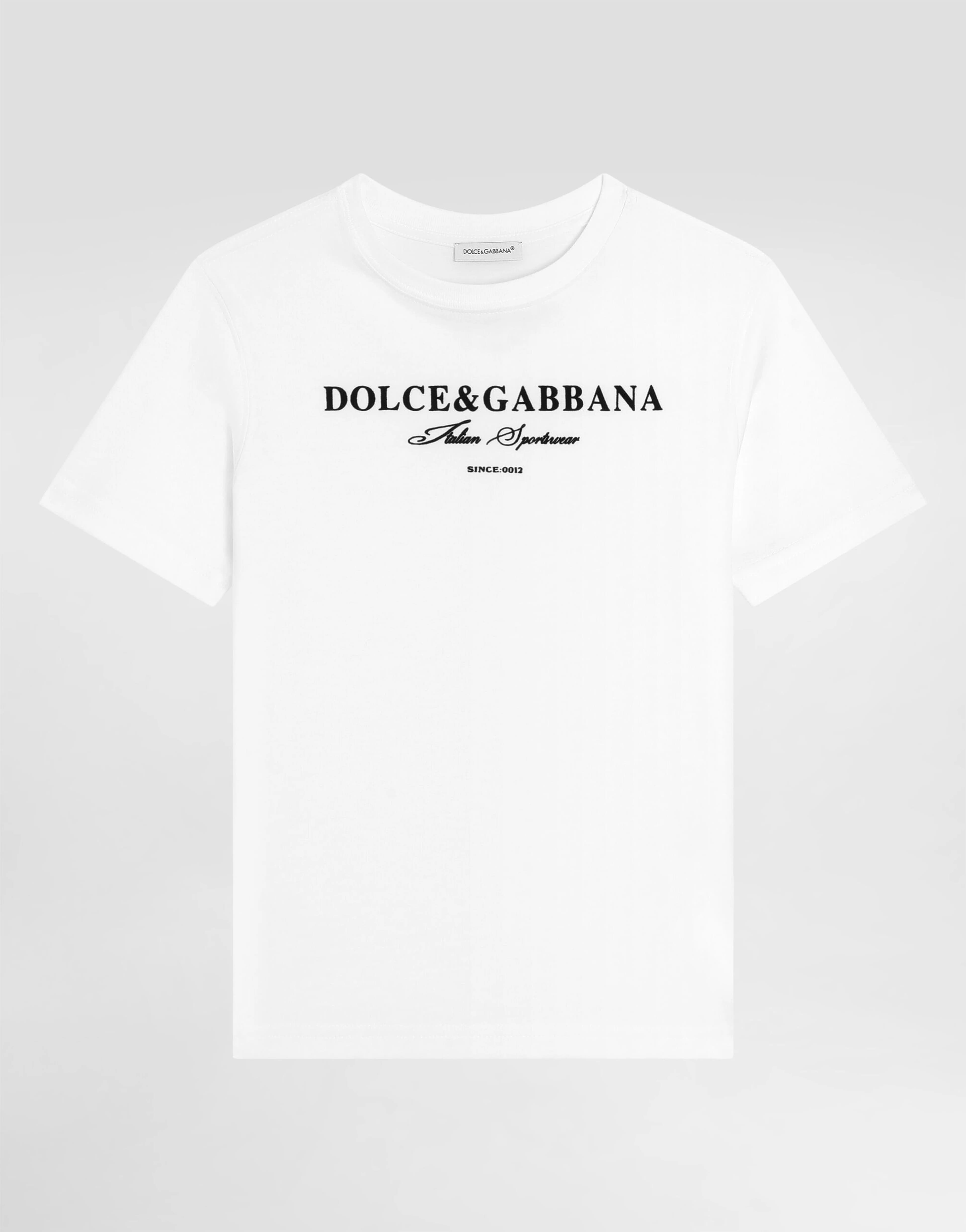 Dolce & Gabbana Kids Фірмова Біла Футболка Джерсі