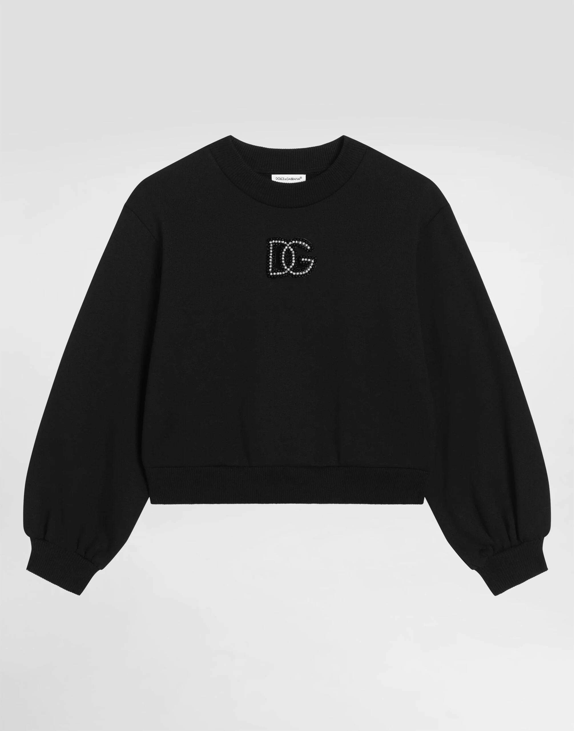 Світшот Dolce & Gabbana Kids із вишитим логотипом DG